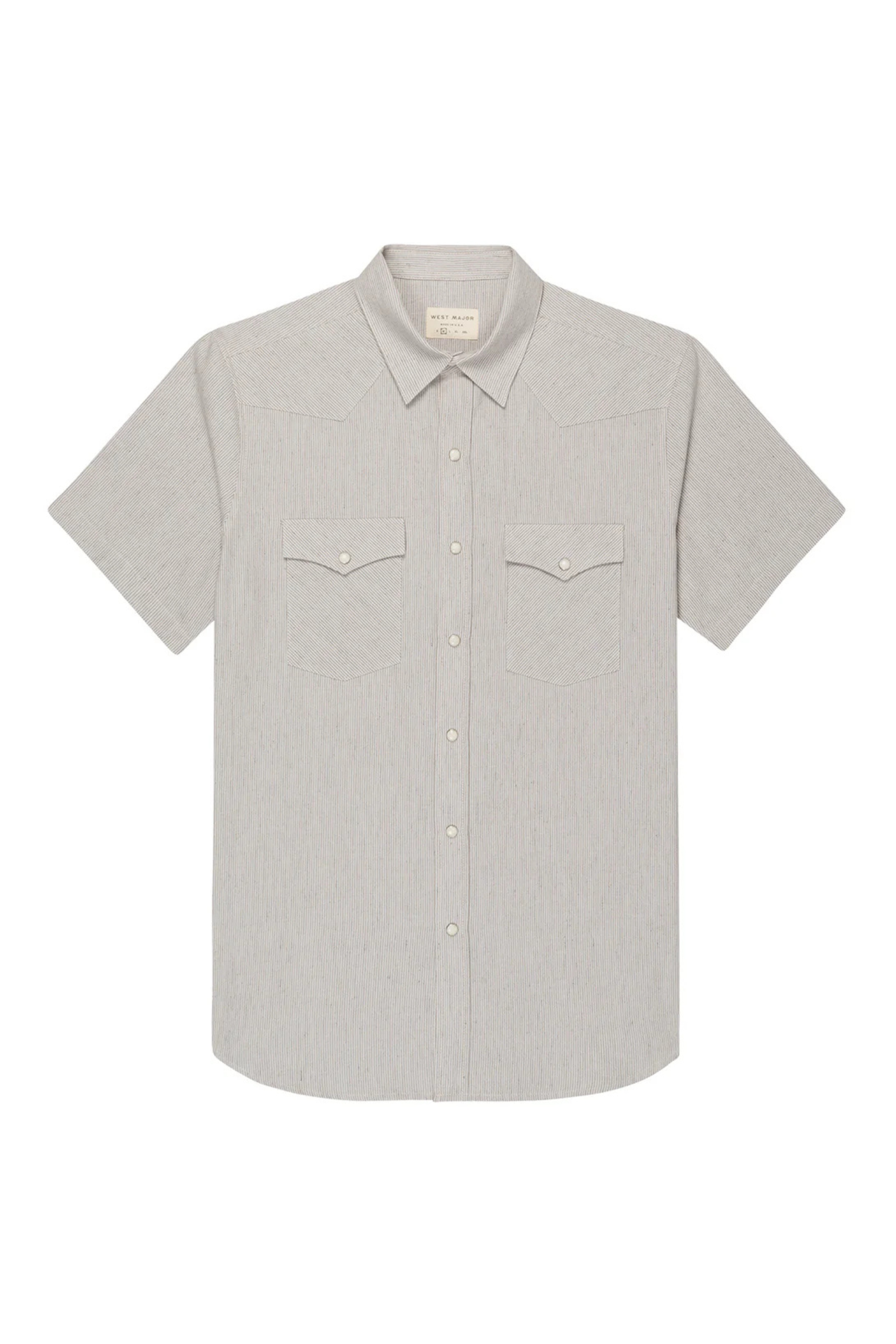 Brown Pinstripe Easy Western Shirt