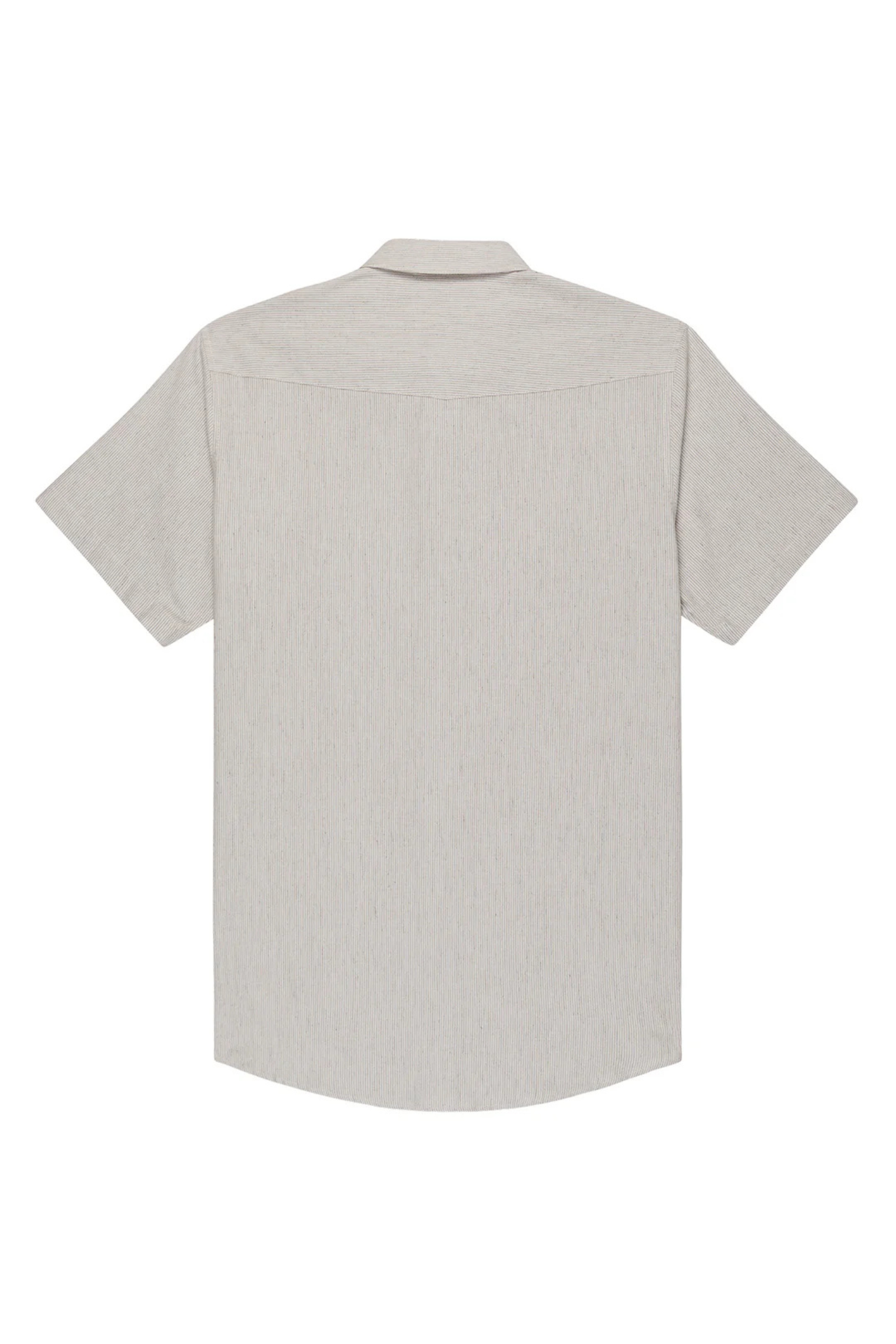 Brown Pinstripe Easy Western Shirt