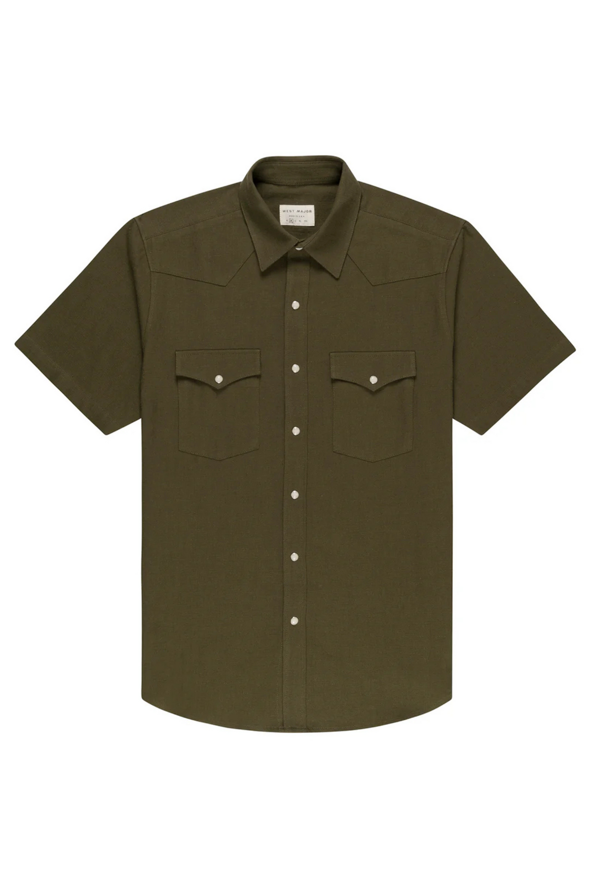Slub Cotton Olive Drab Western Shirt
