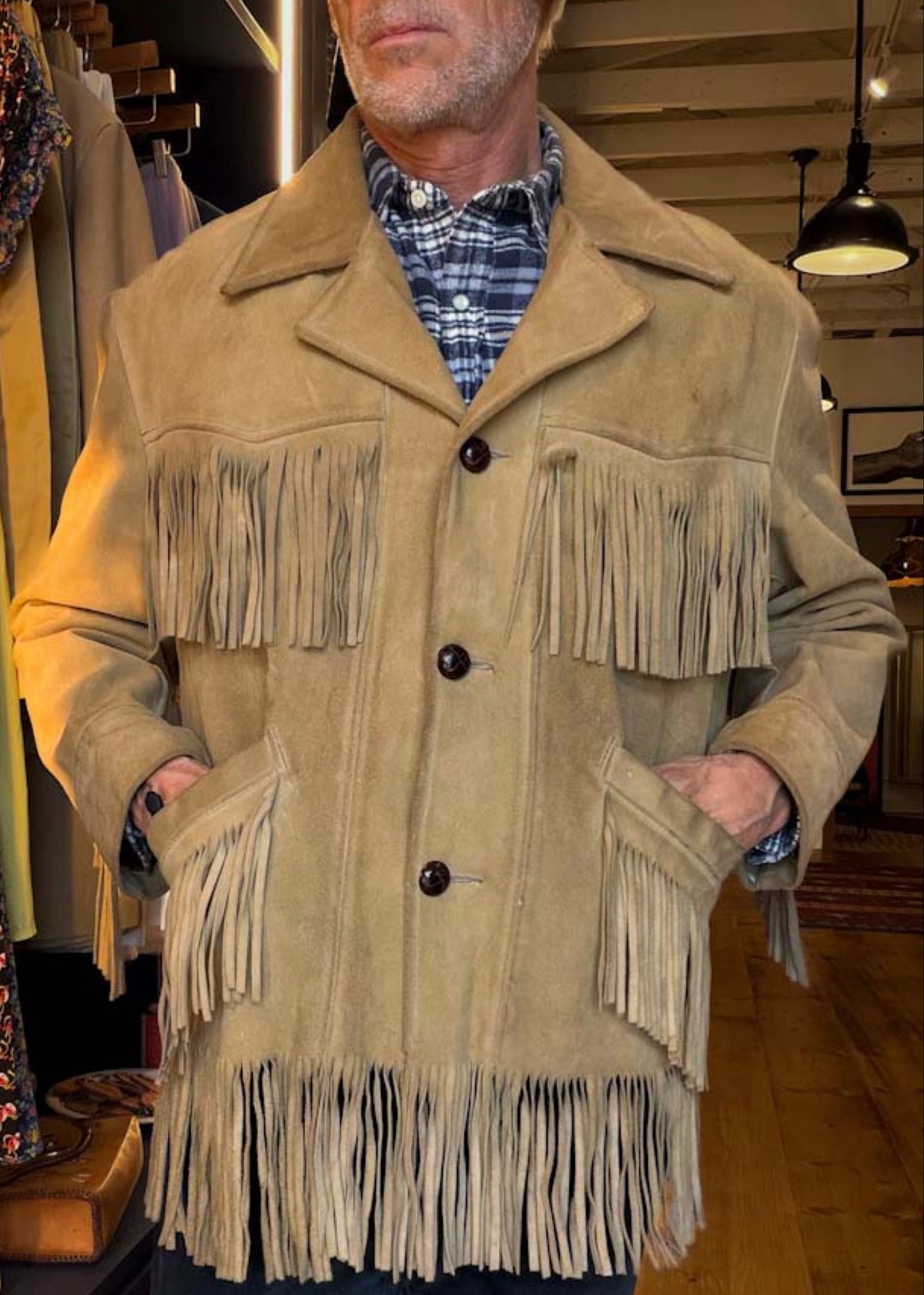 Suede Western Fringe Jacket