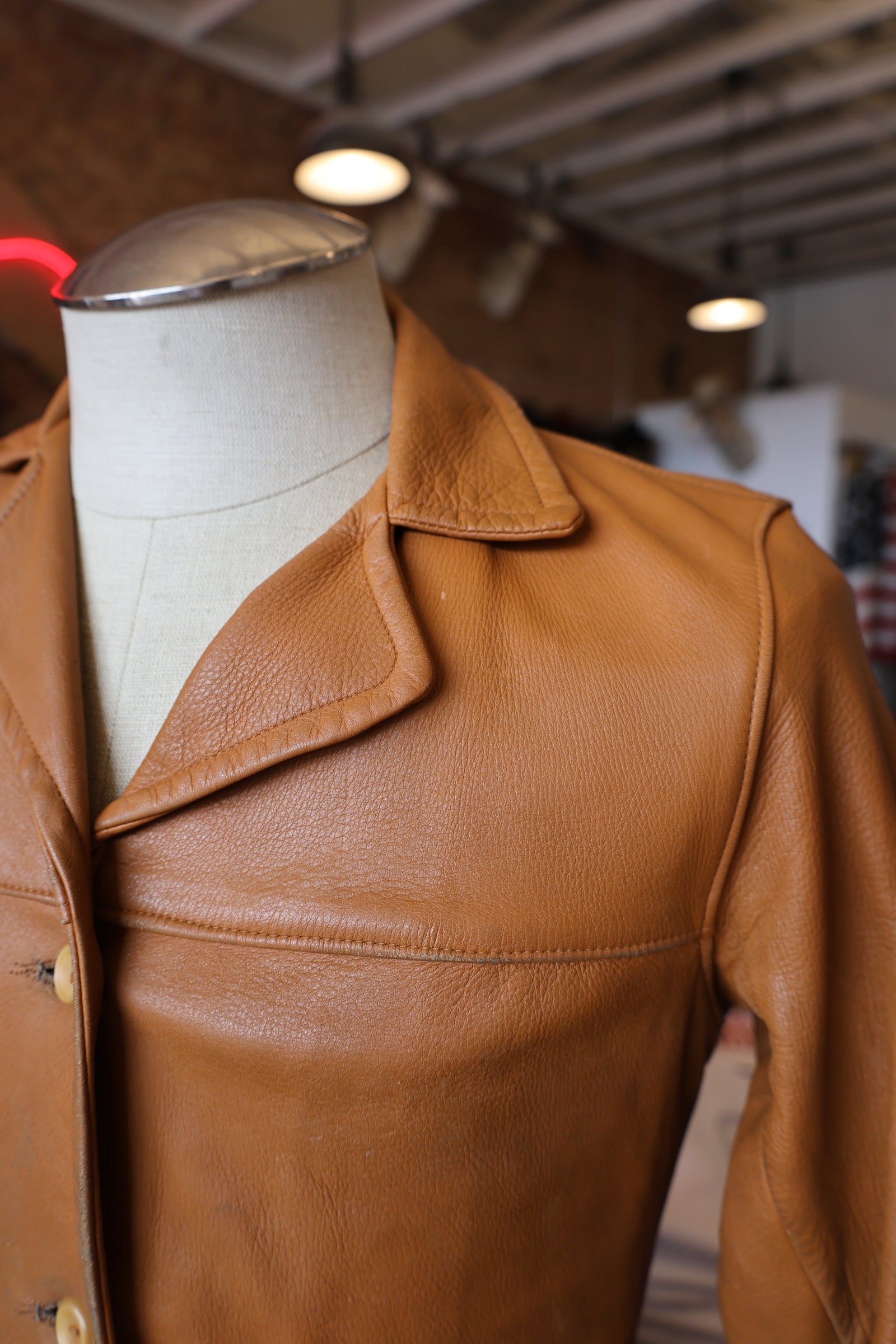 Vintage Camel Leather Jacket