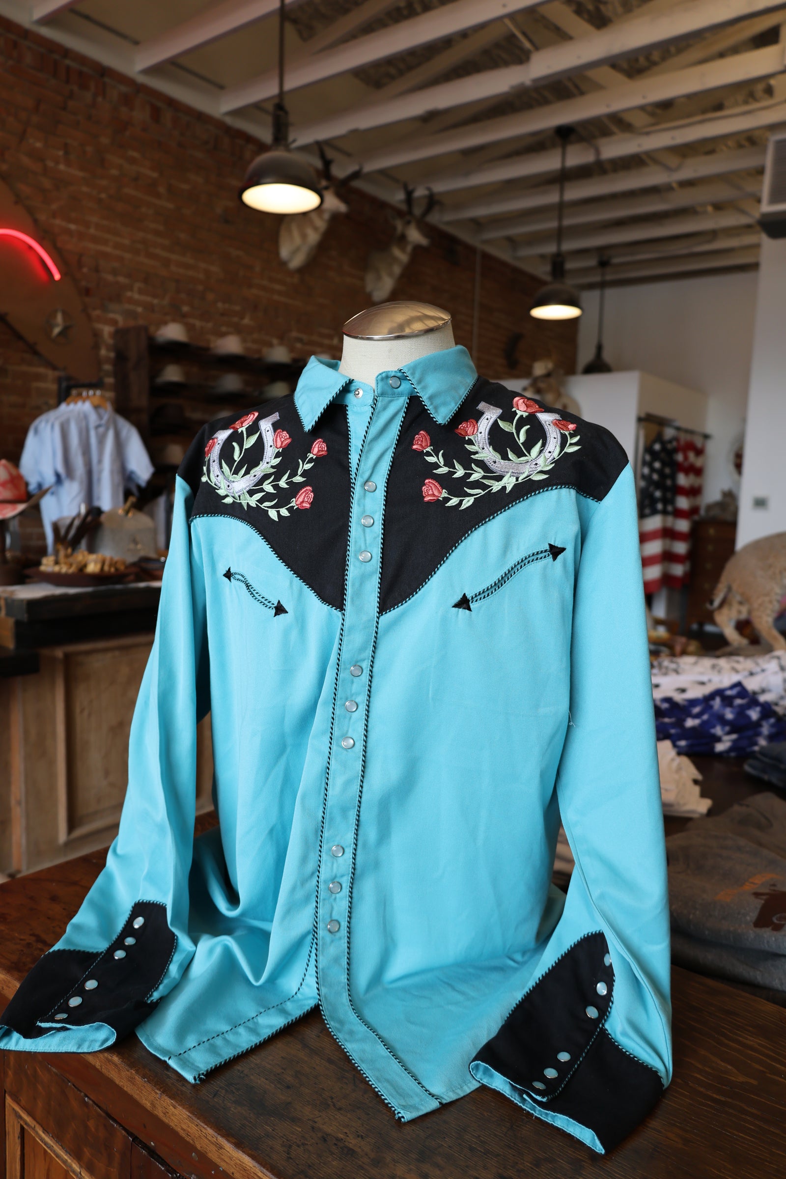 Scully Blue Western Shirt