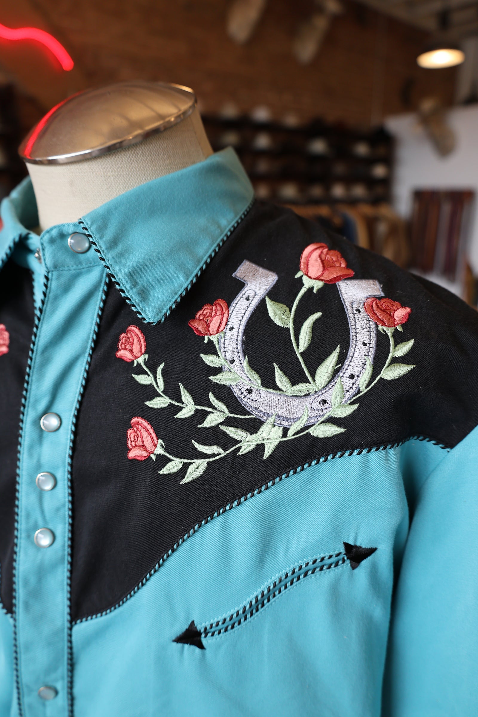 Scully Blue Western Shirt