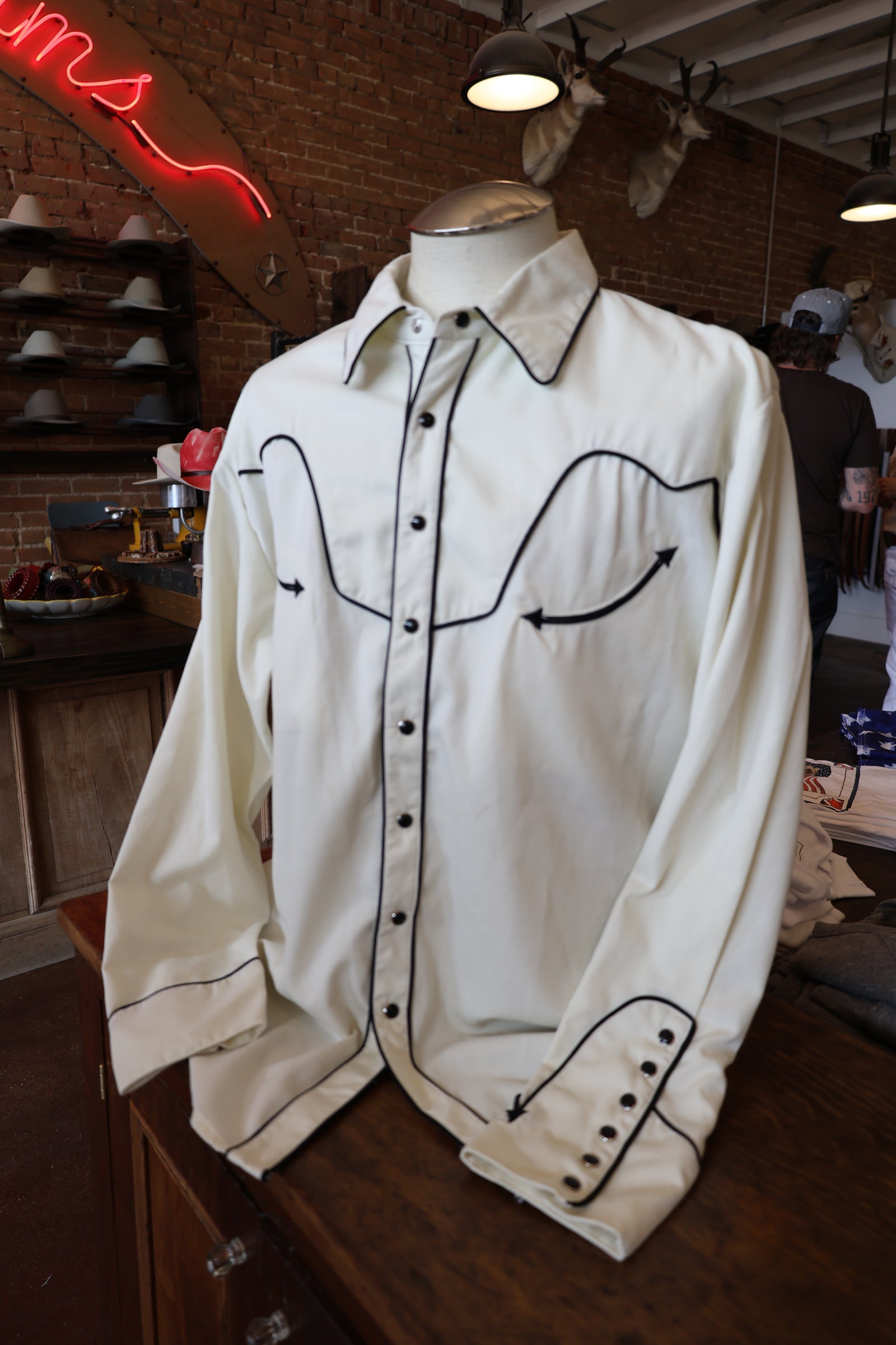 Scully Black and White Western Shirt