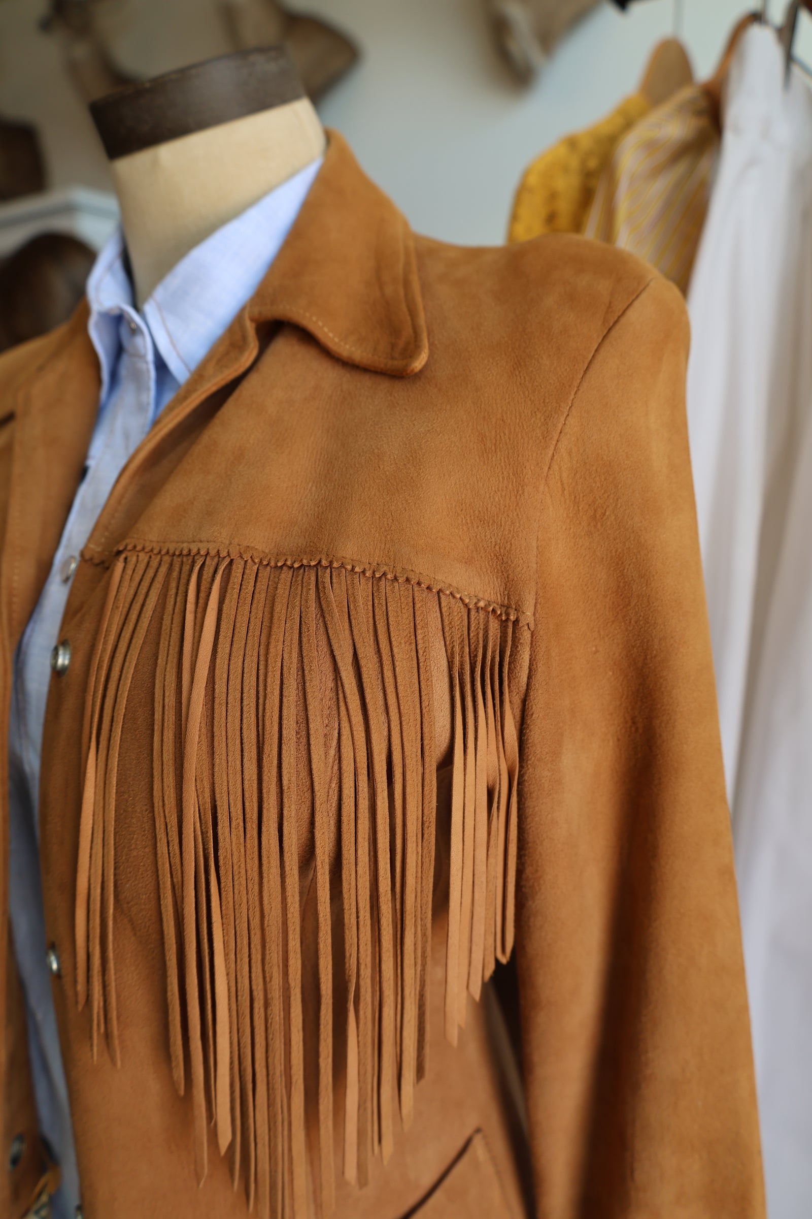 Vintage Camel Fringe Jacket