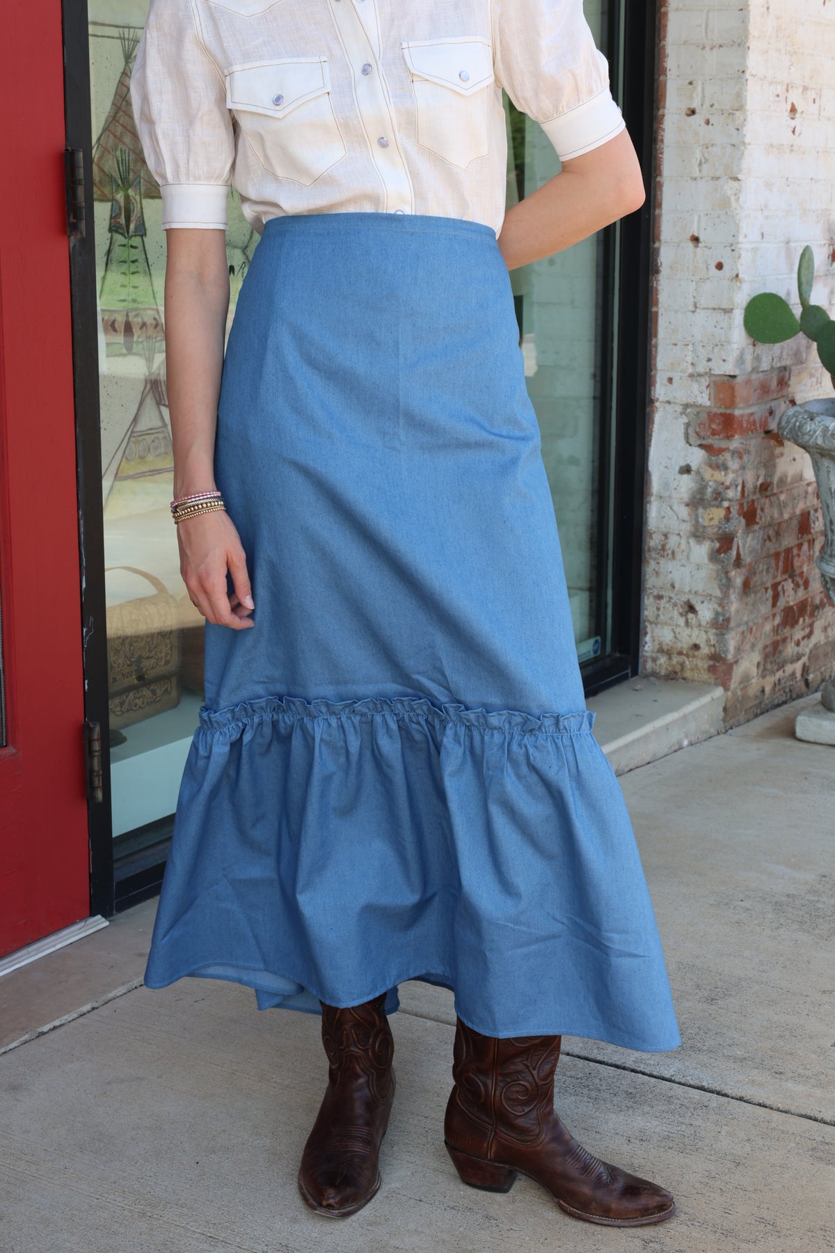 Midi Bustle Skirt