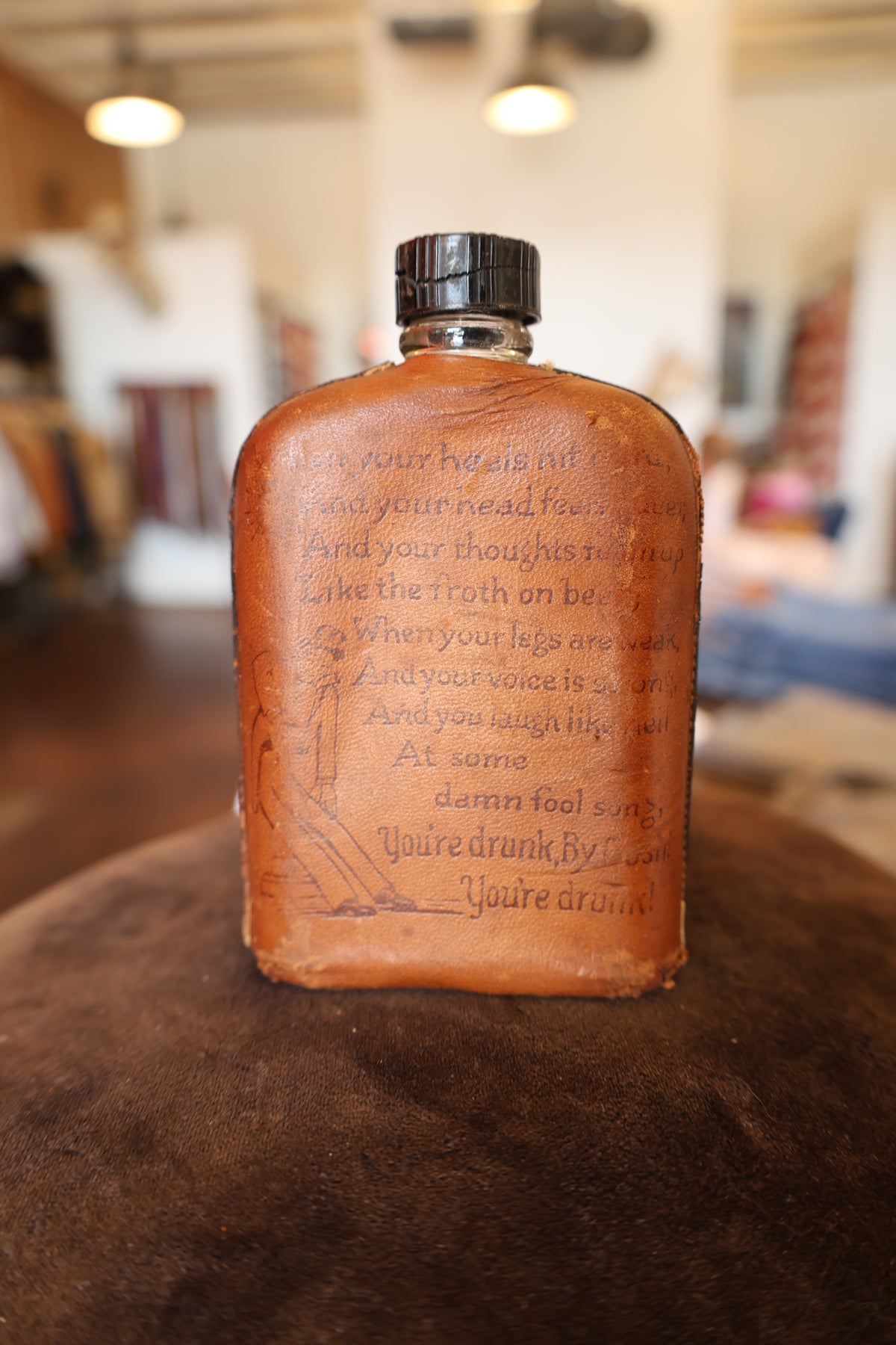 Vintage Anco Leather Flask