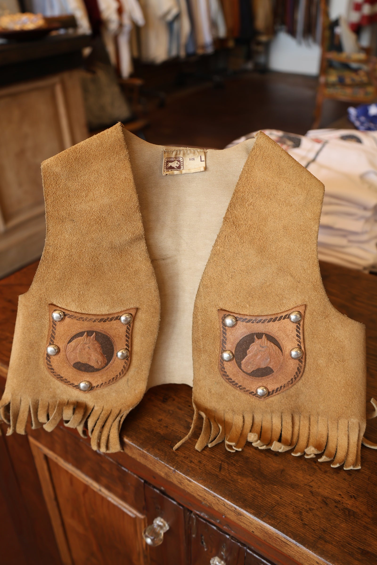 Vintage Children's Suede Vest