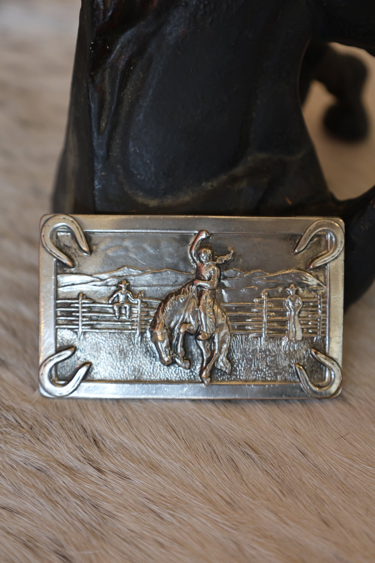 Vintage Bronc Rider Belt Buckle