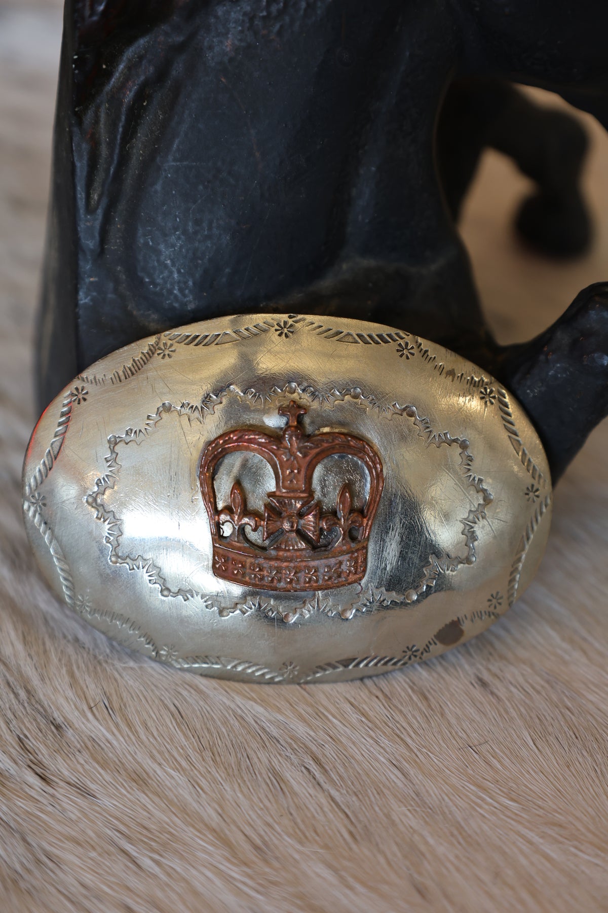Vintage Crown Belt Buckle