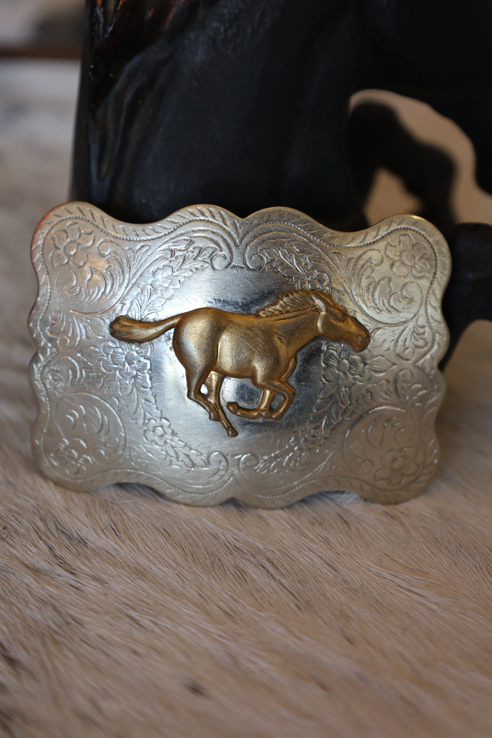 Brass Mustang Buckle