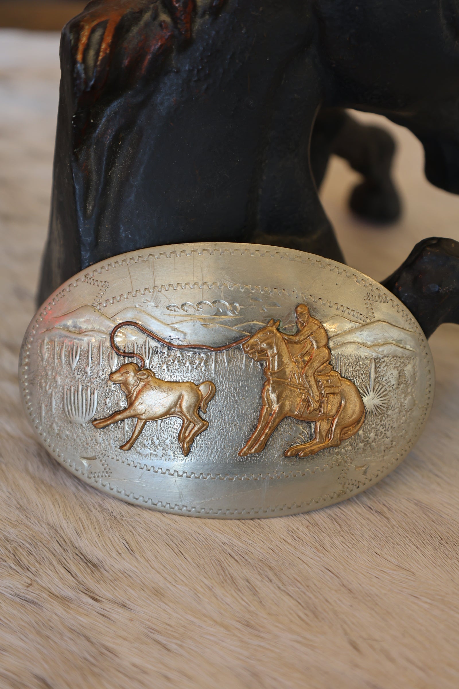 Calf Roping Belt Buckle