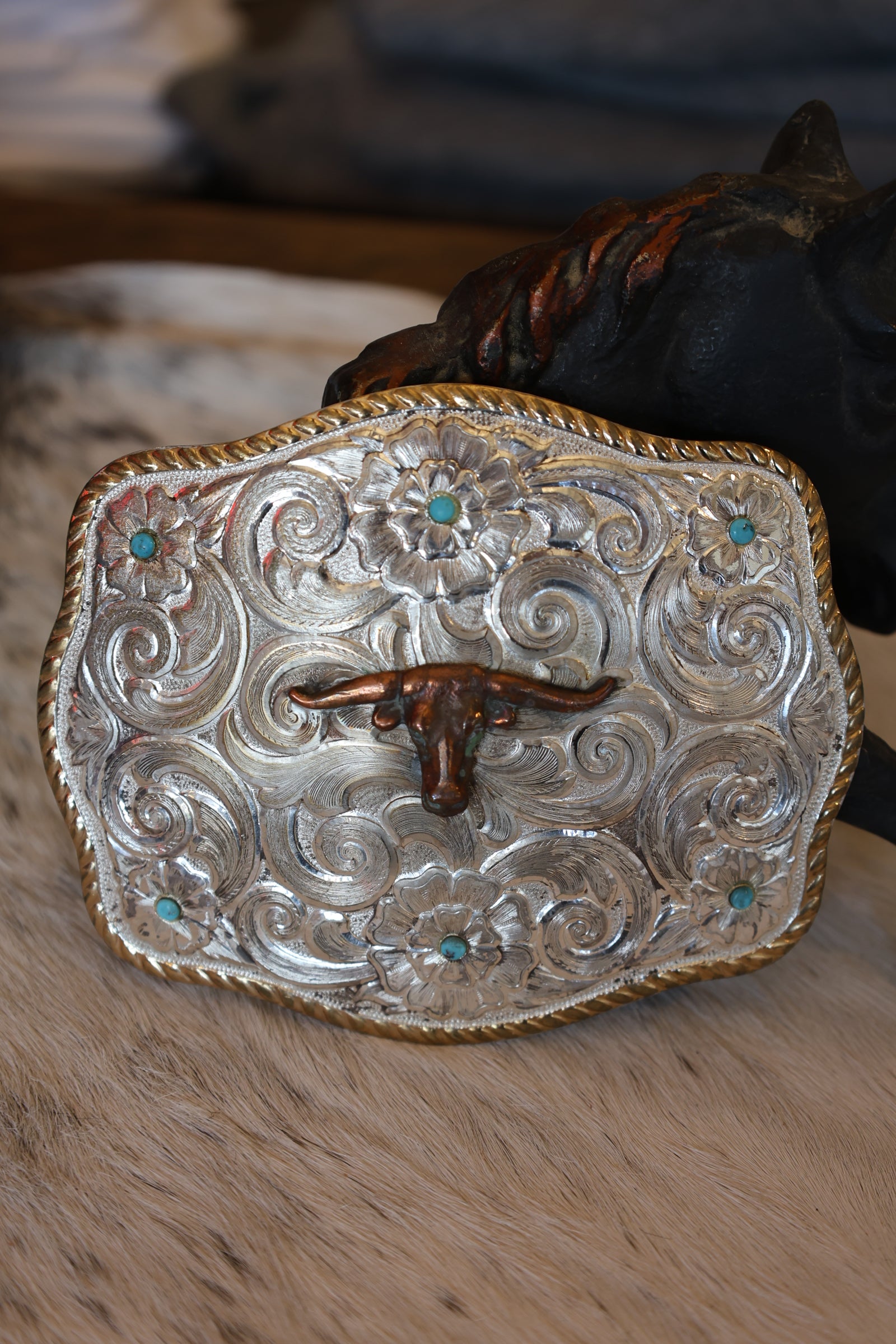 Longhorn Belt Buckle