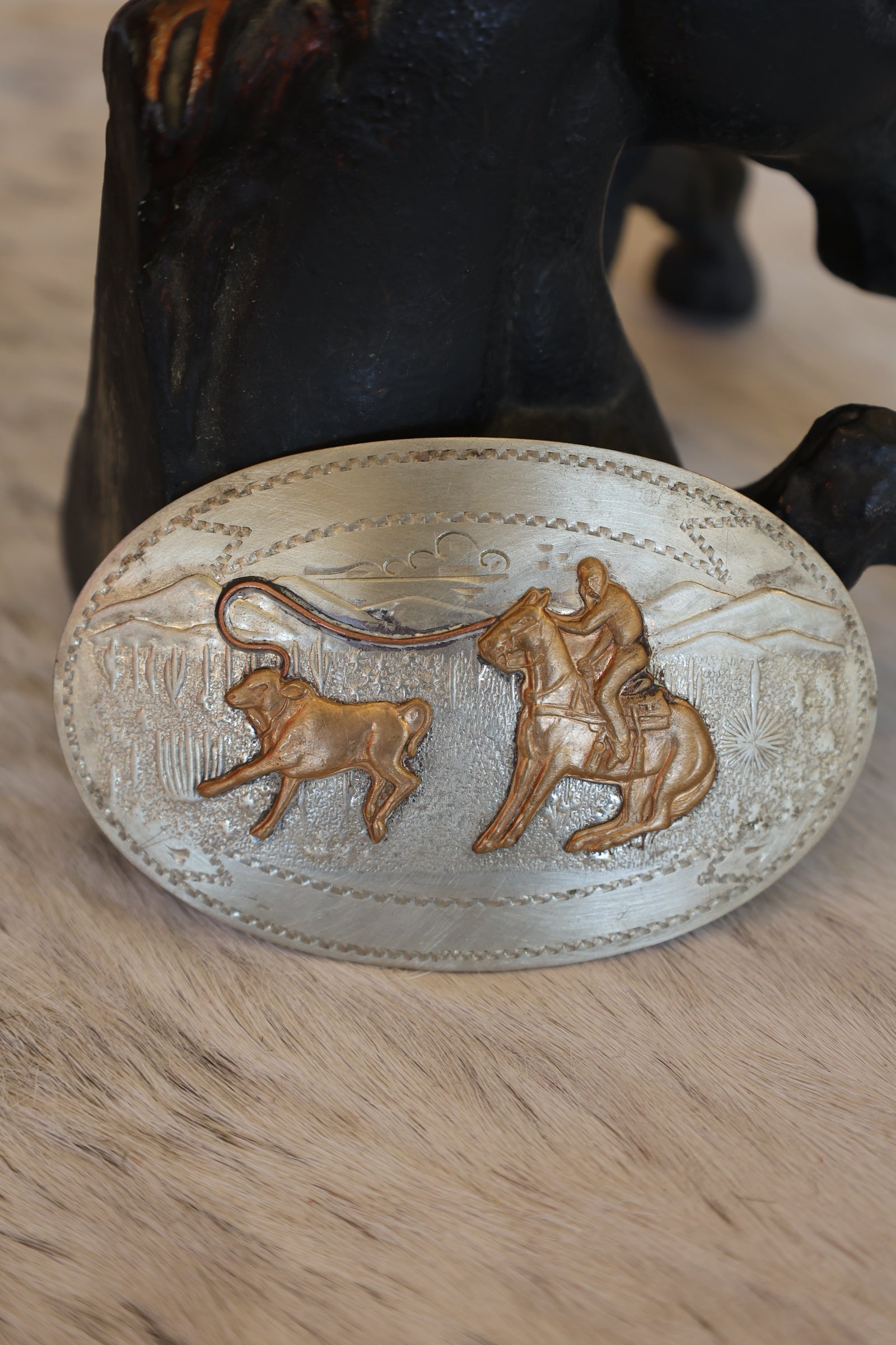 Calf Roping Belt Buckle