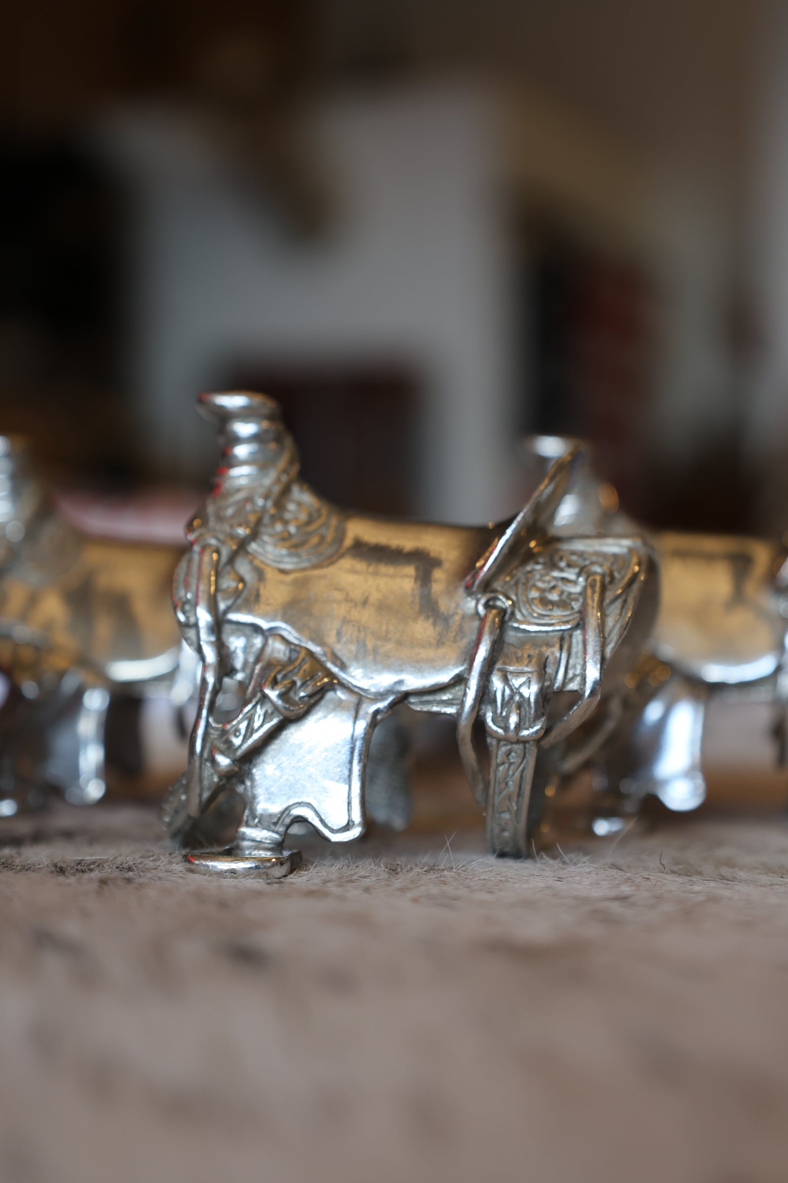 Cowboy Saddle Napkin Ring Set of 4