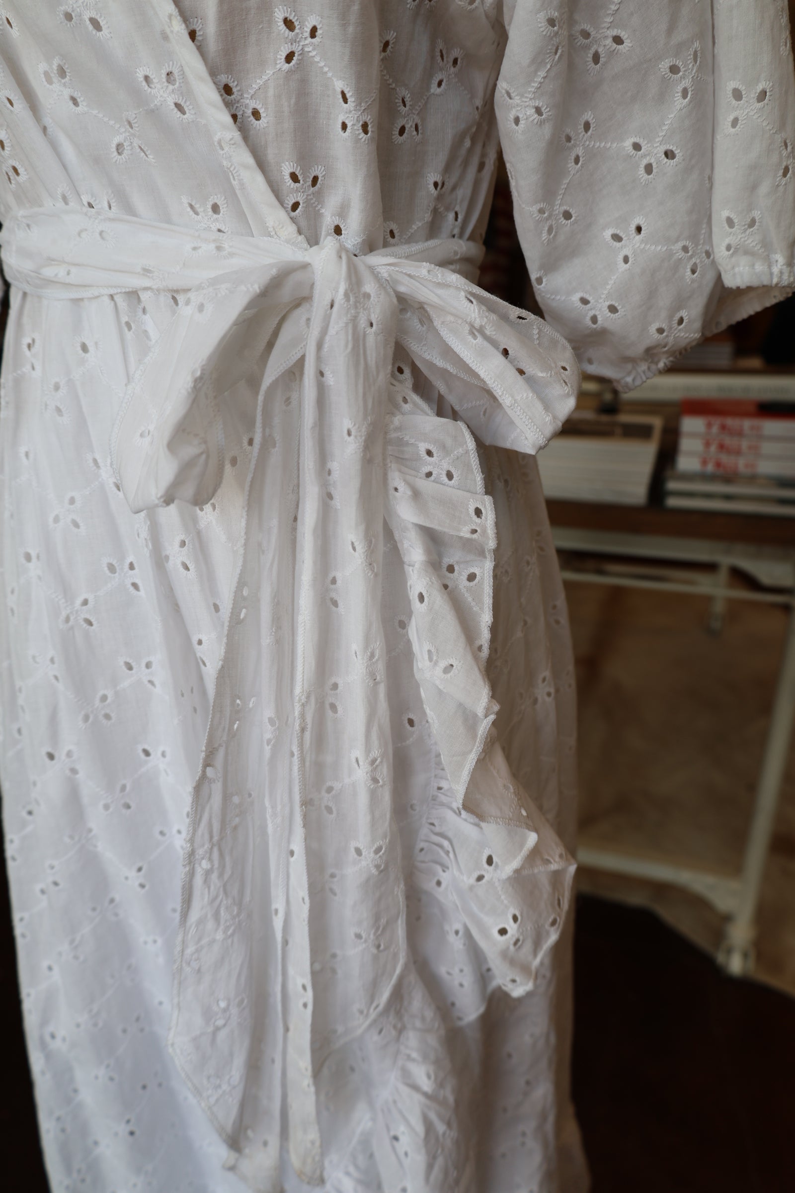 Wrap Dress White Eyelet