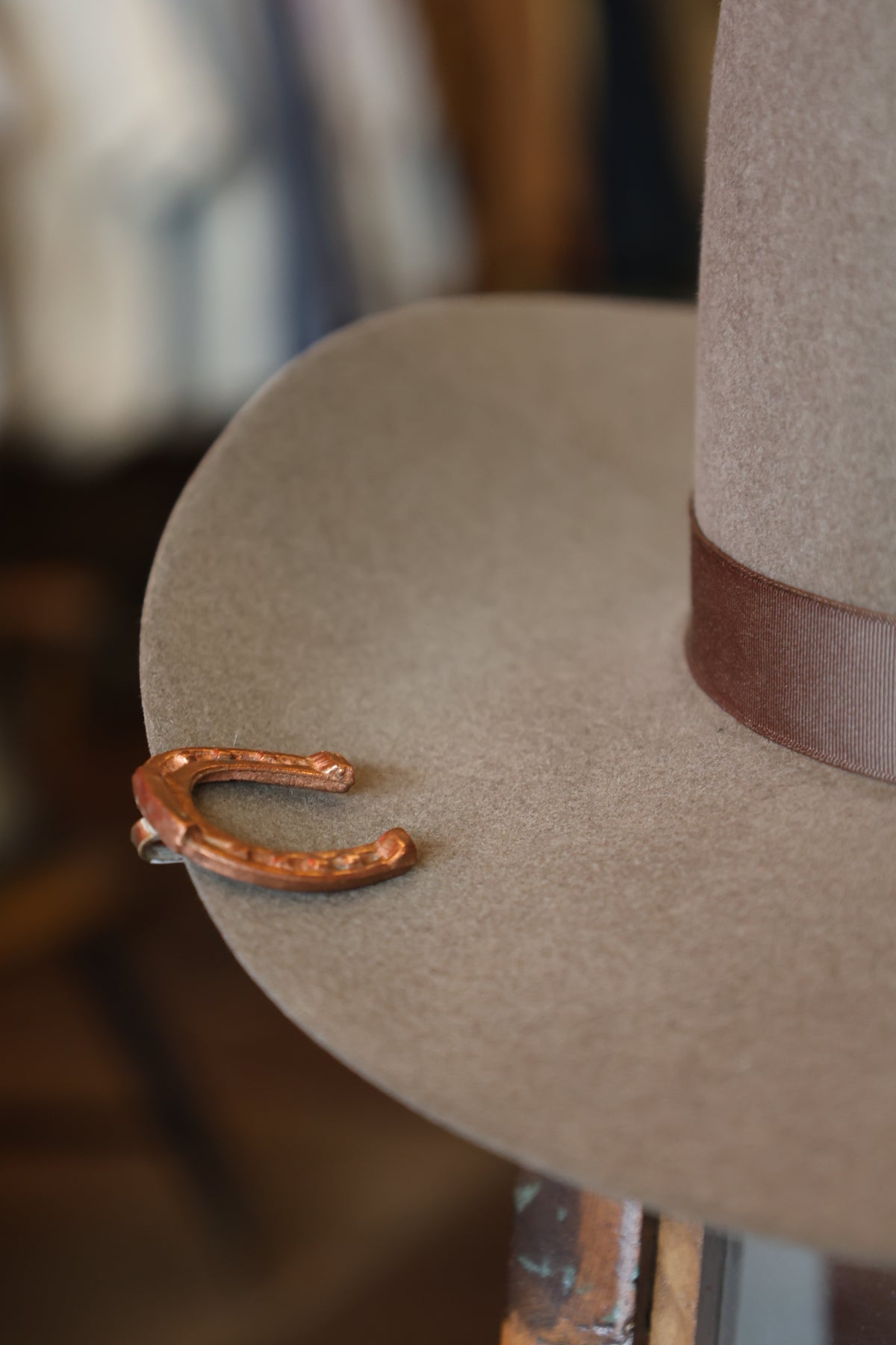 Copper Horseshoe Hat Clip