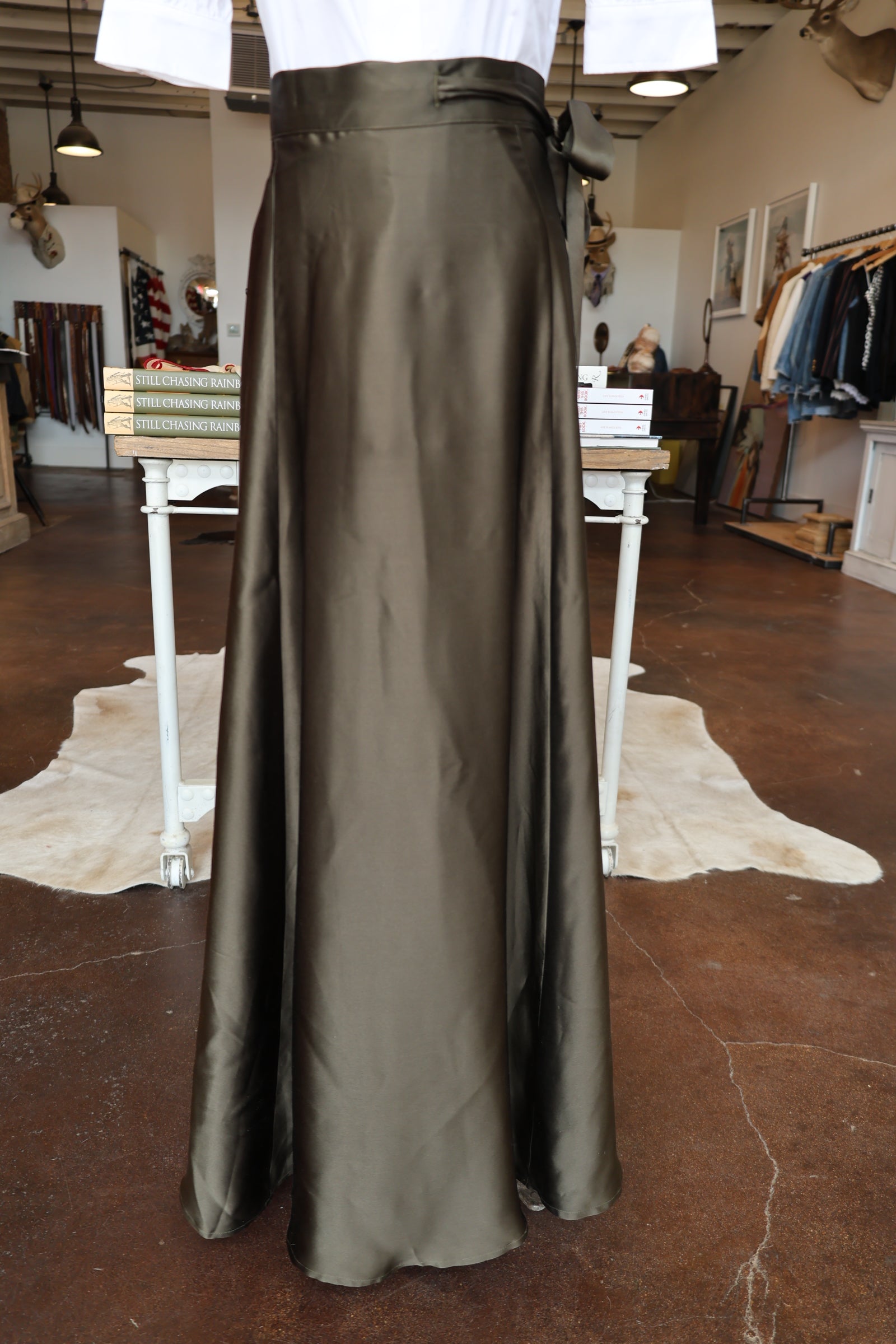 Pour Les Femmes Silk Wrap Skirt