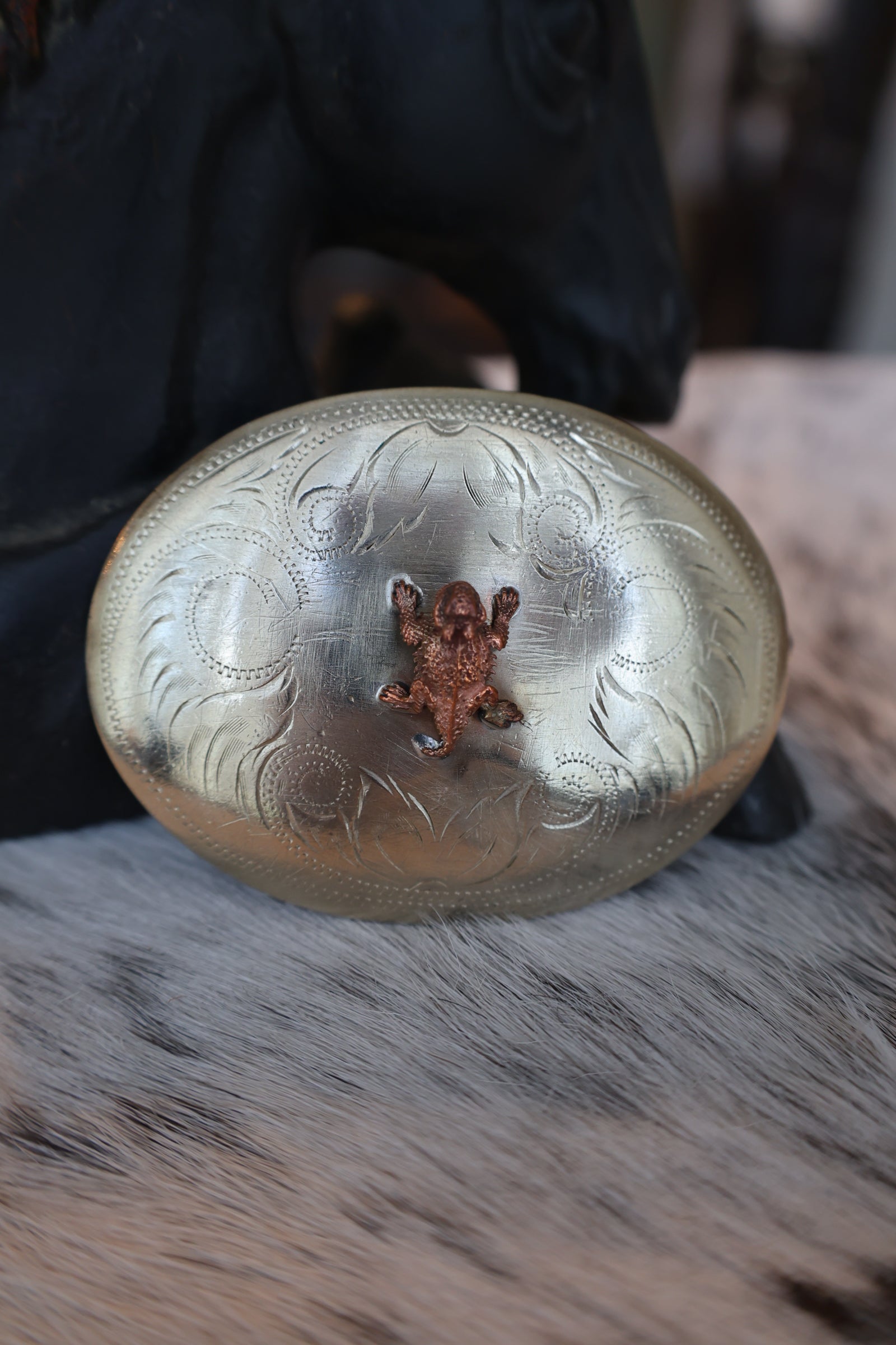 Horned Frog Belt Buckle