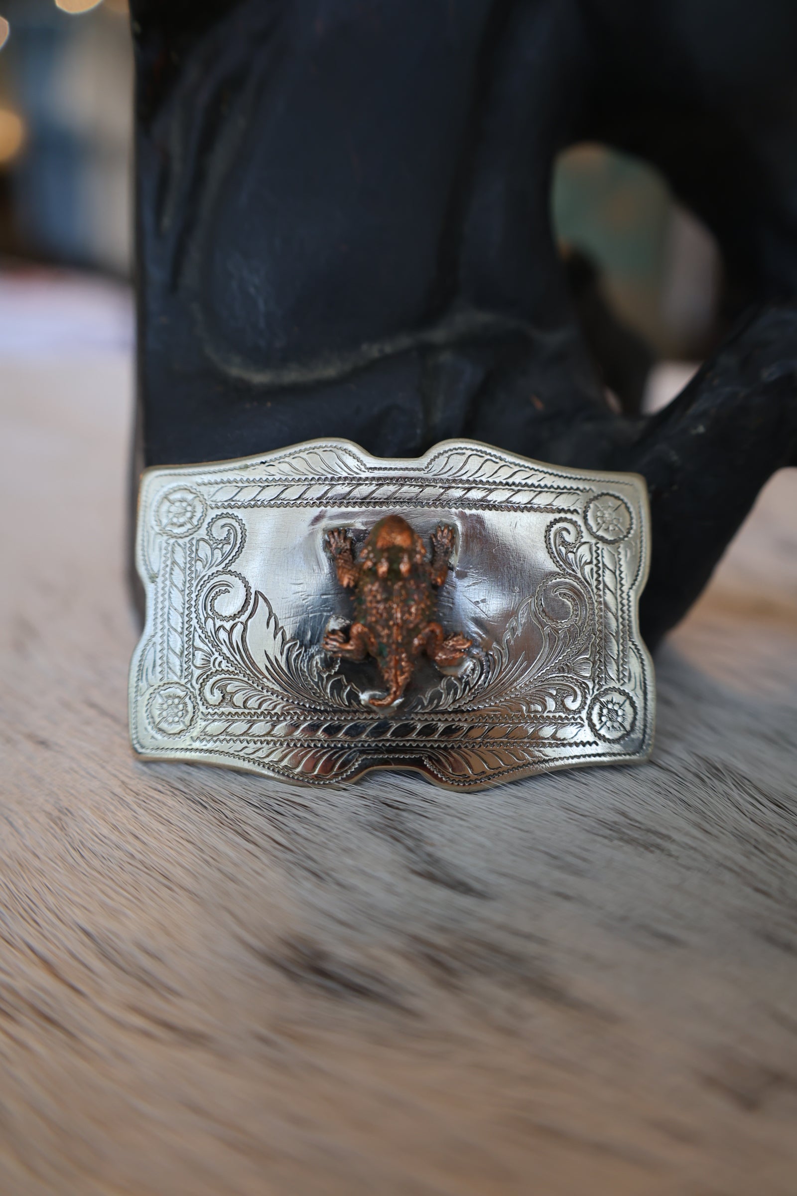 Horned Frog Belt Buckle
