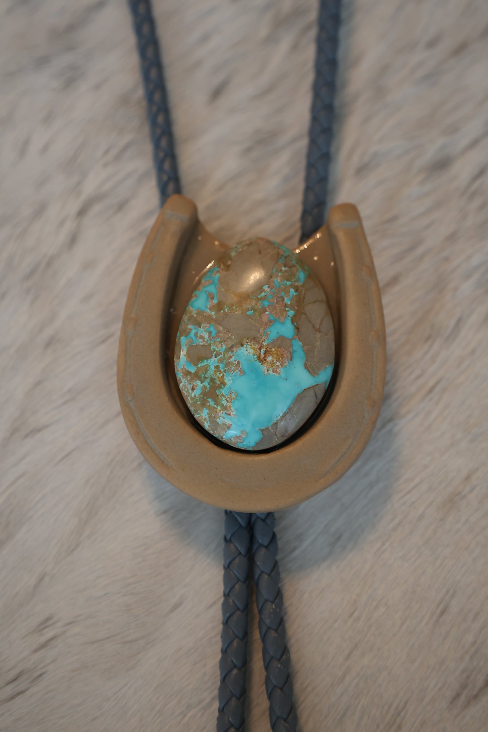 Turquoise Horseshoe Bolo