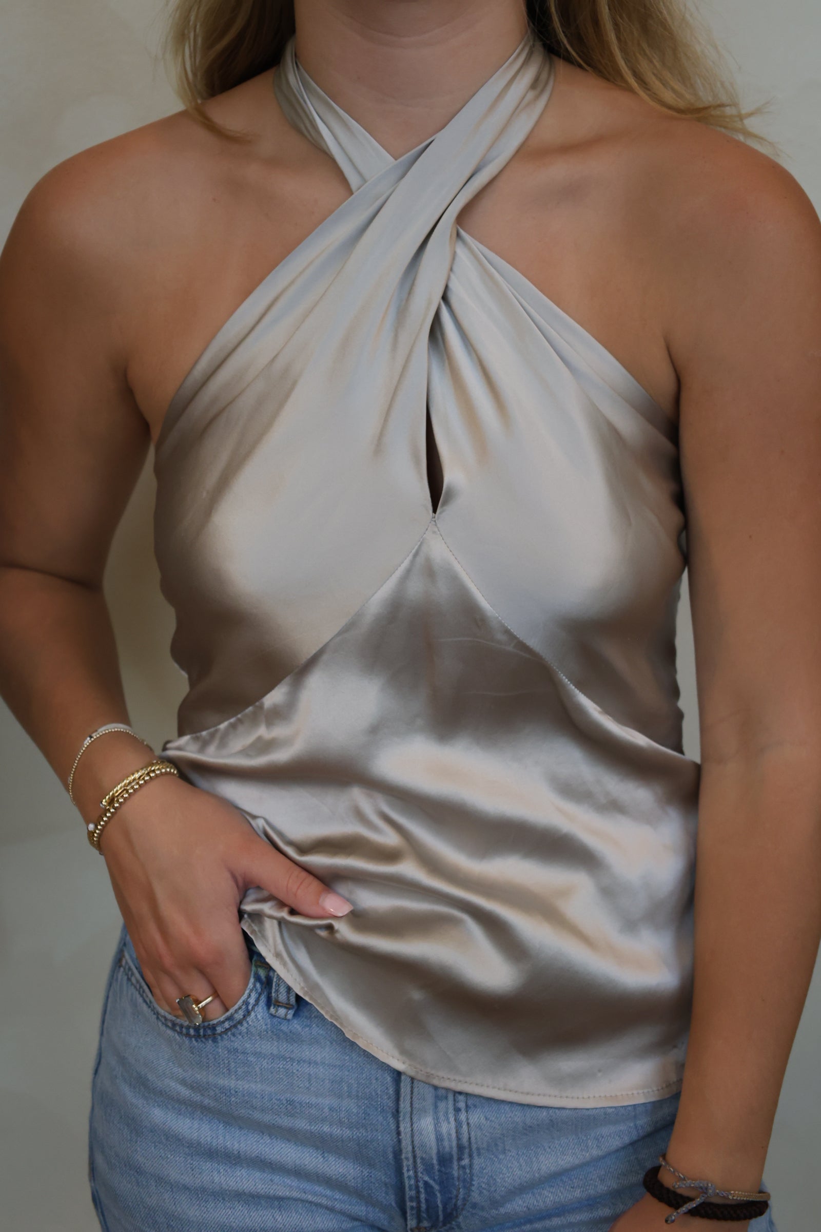 Silk Halter Top