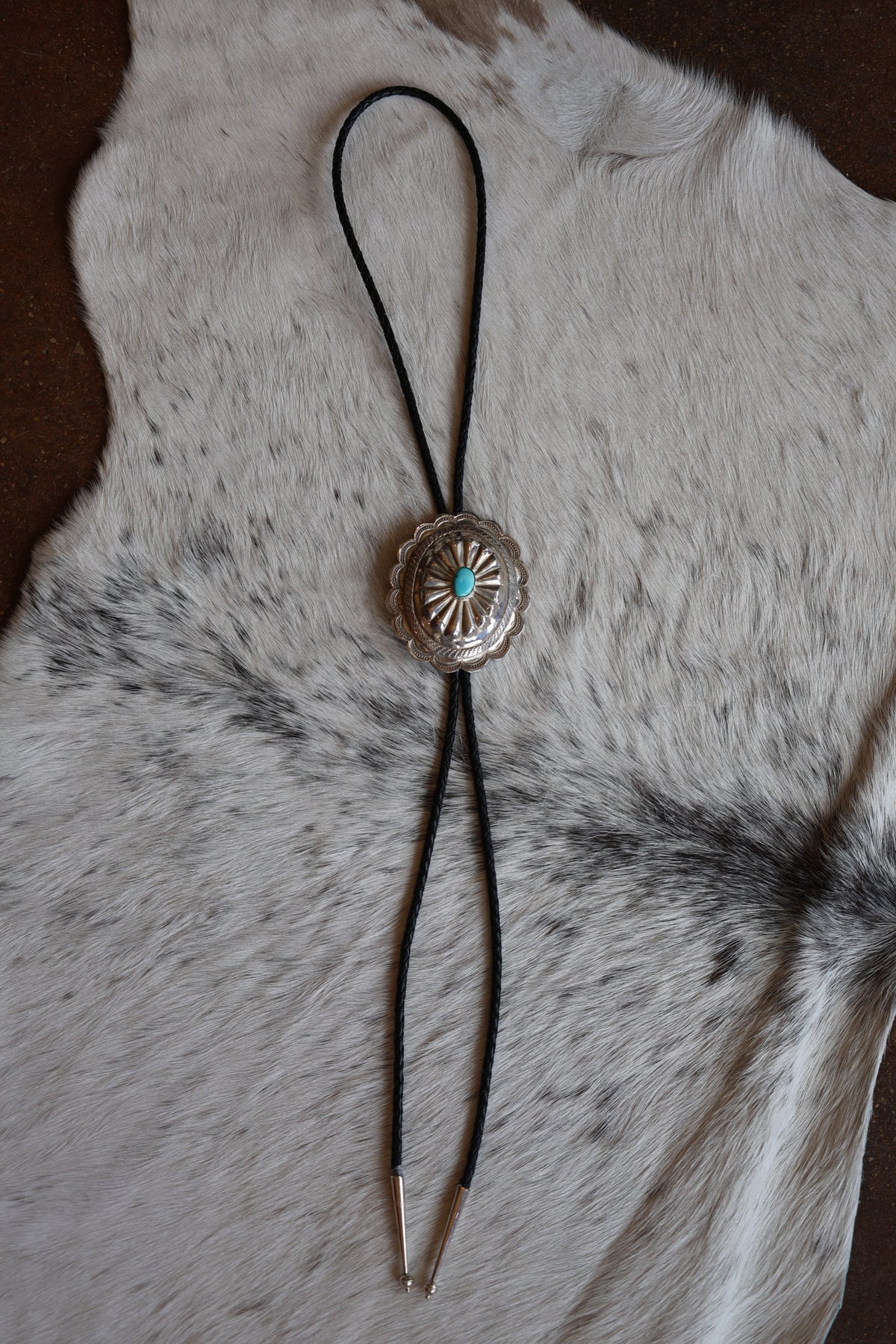 Vintage Silver & Turquoise Bolo