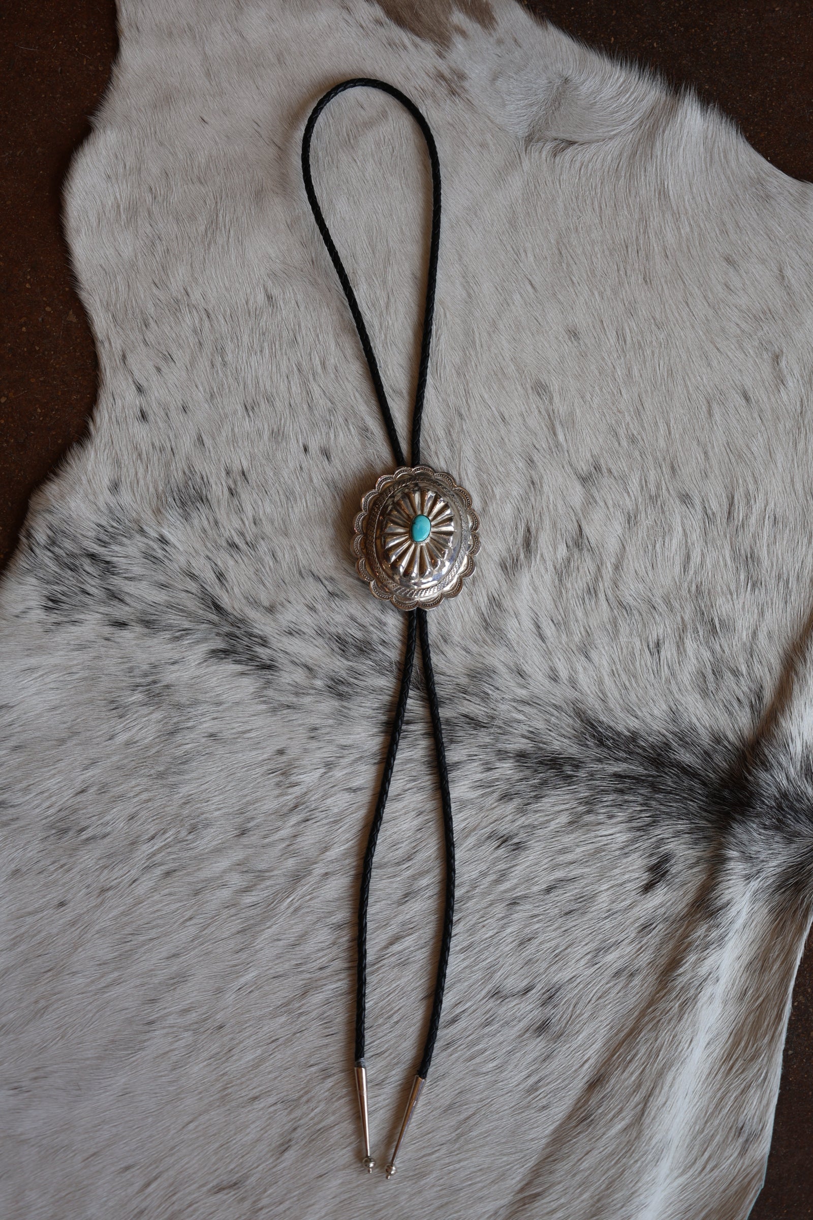 Vintage Silver & Turquoise Bolo