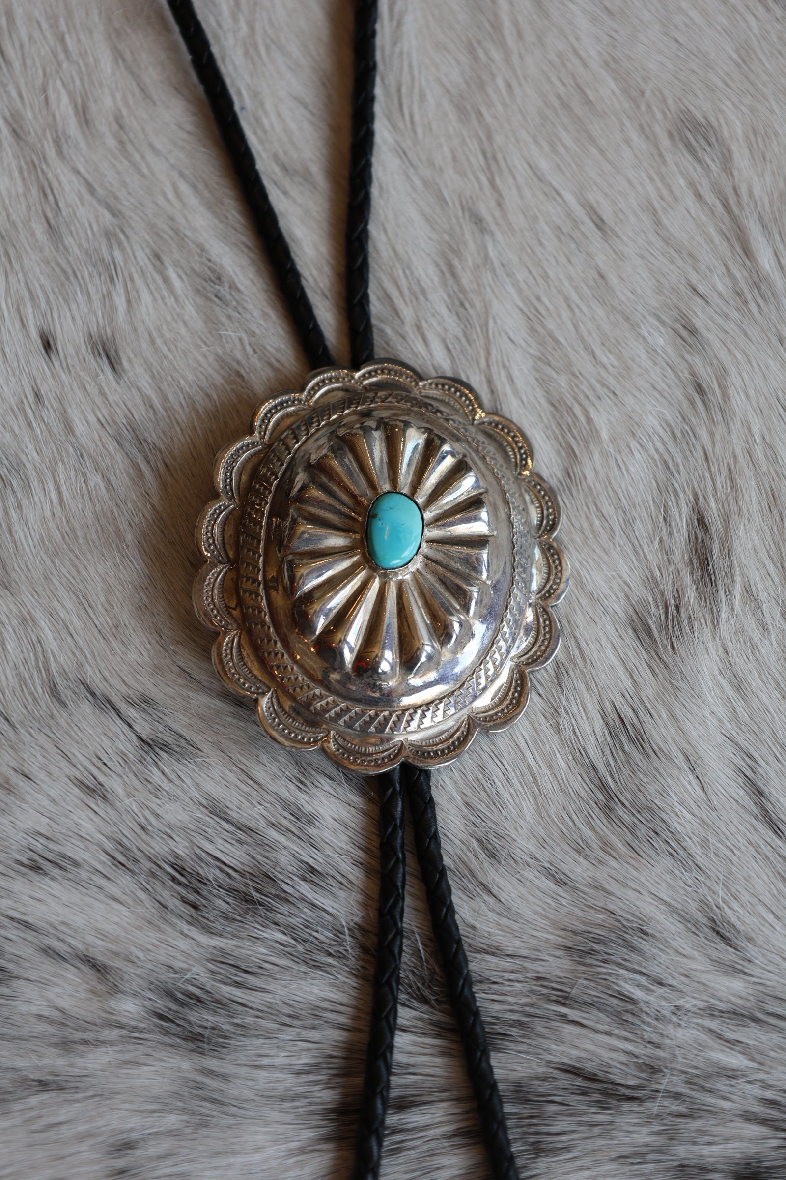 Vintage Silver & Turquoise Bolo