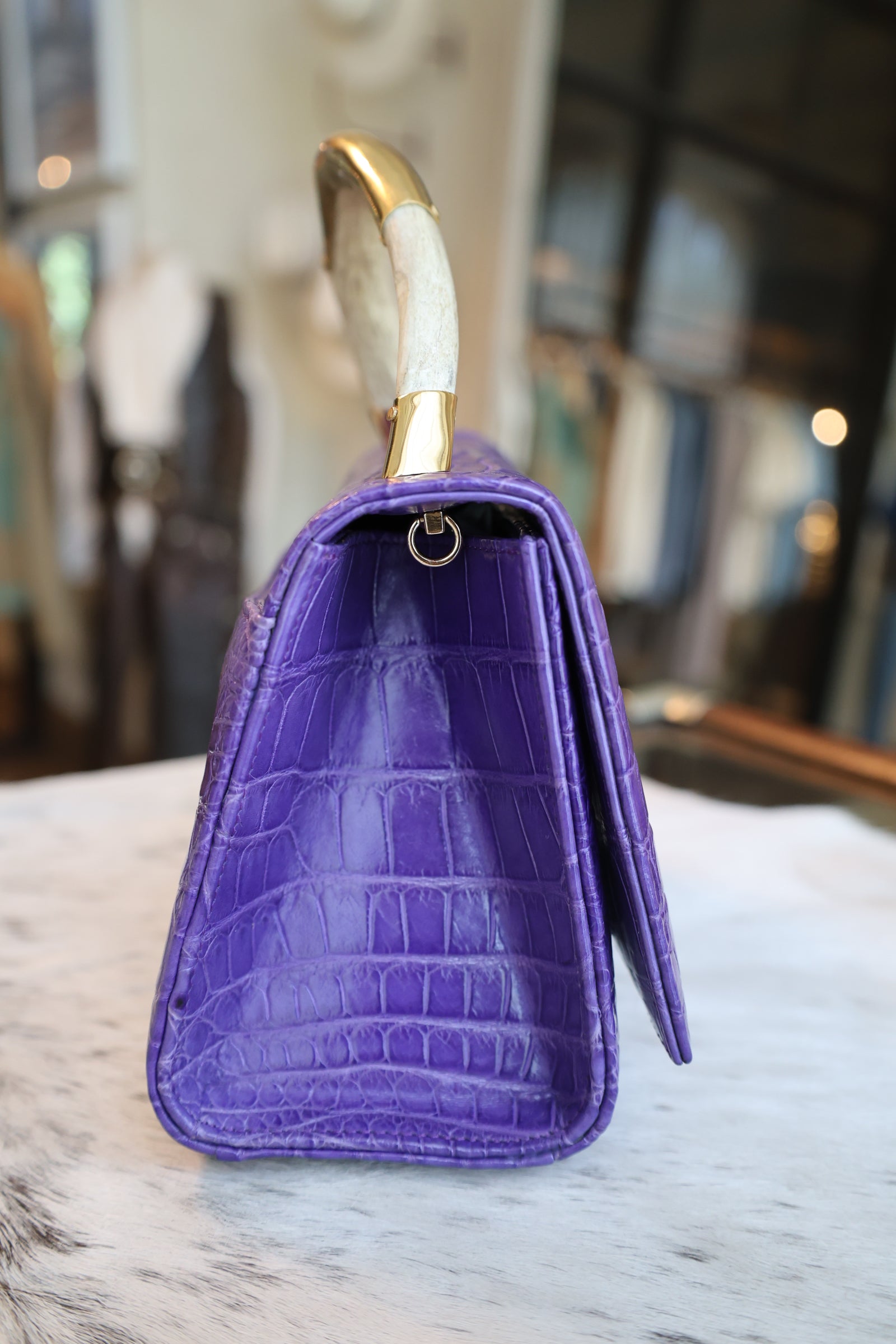 Horn Bag Purple Exotic