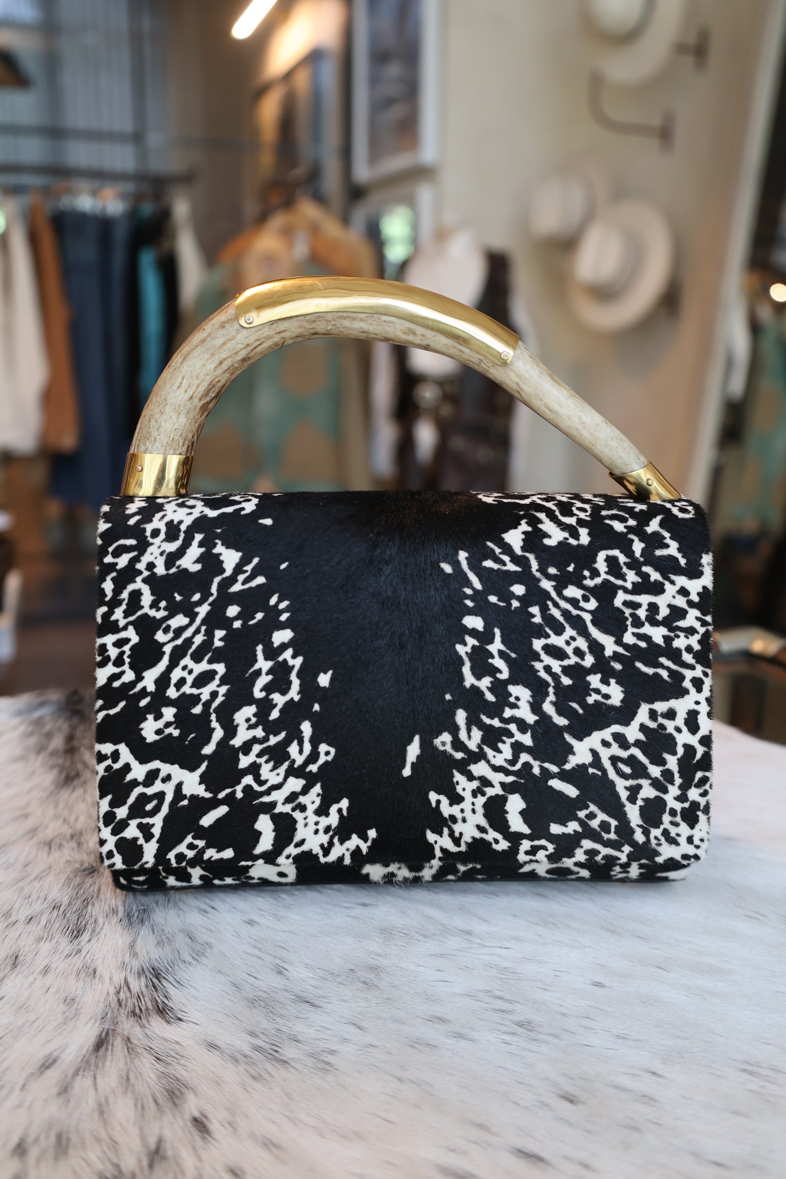Pony Hair Horn Bag