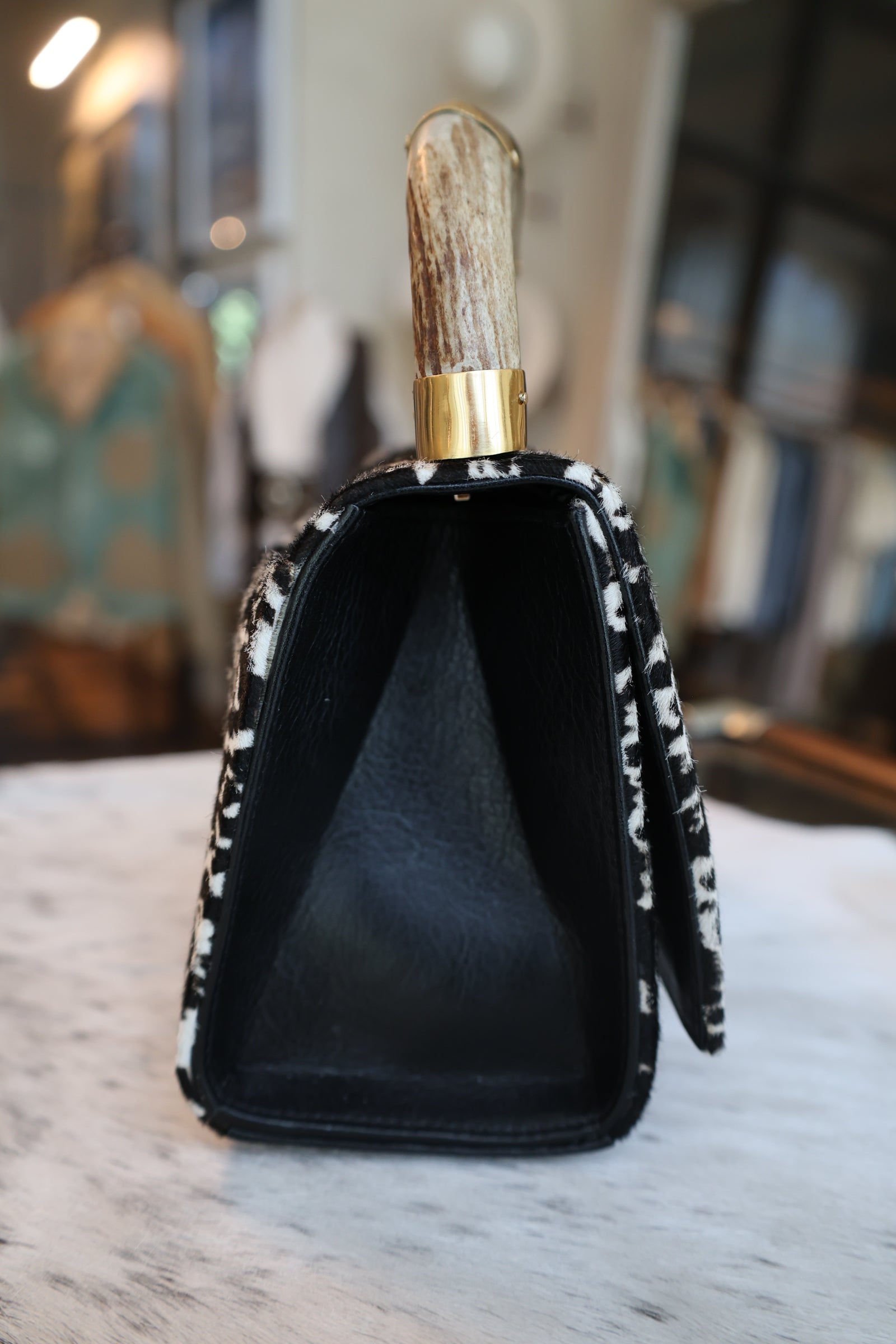 Pony Hair Horn Bag