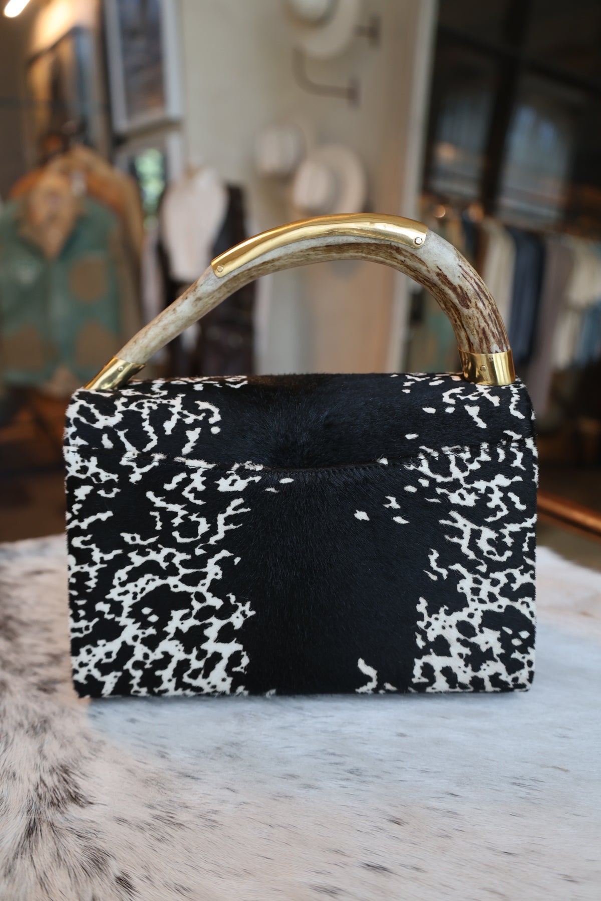 Pony Hair Horn Bag