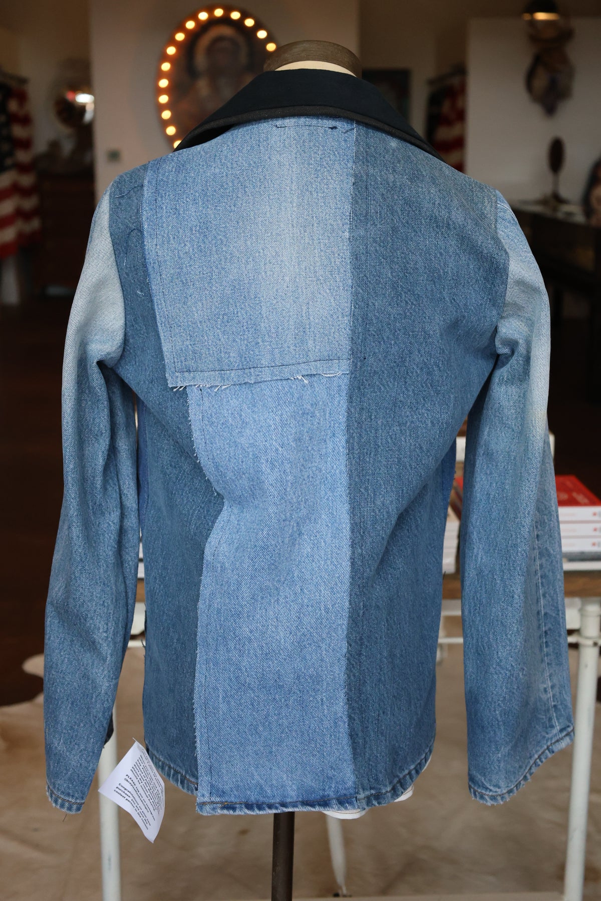 ReWorked Denim Patchwork Cropped Jacket