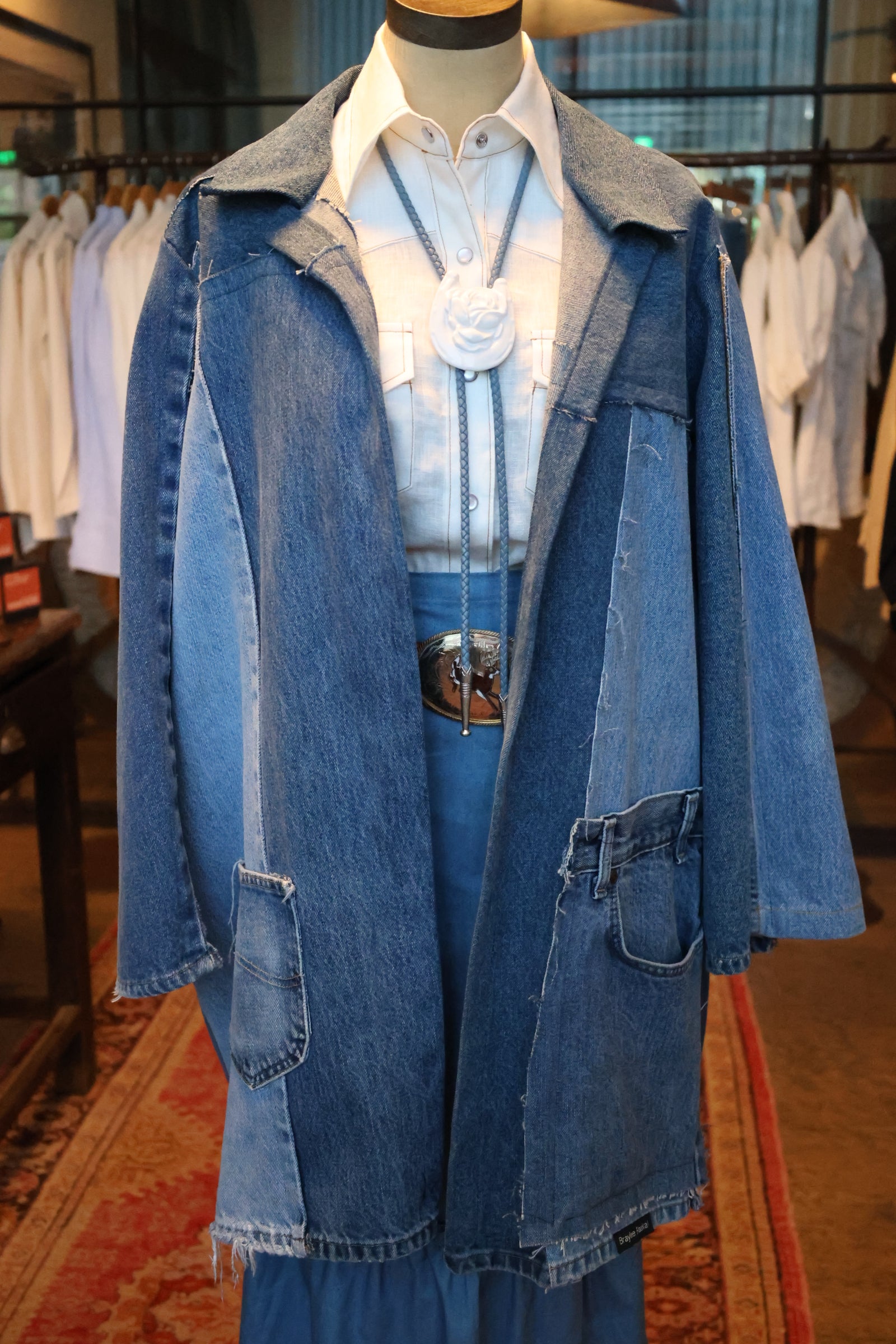 ReWorked Patchwork Denim Car Coat