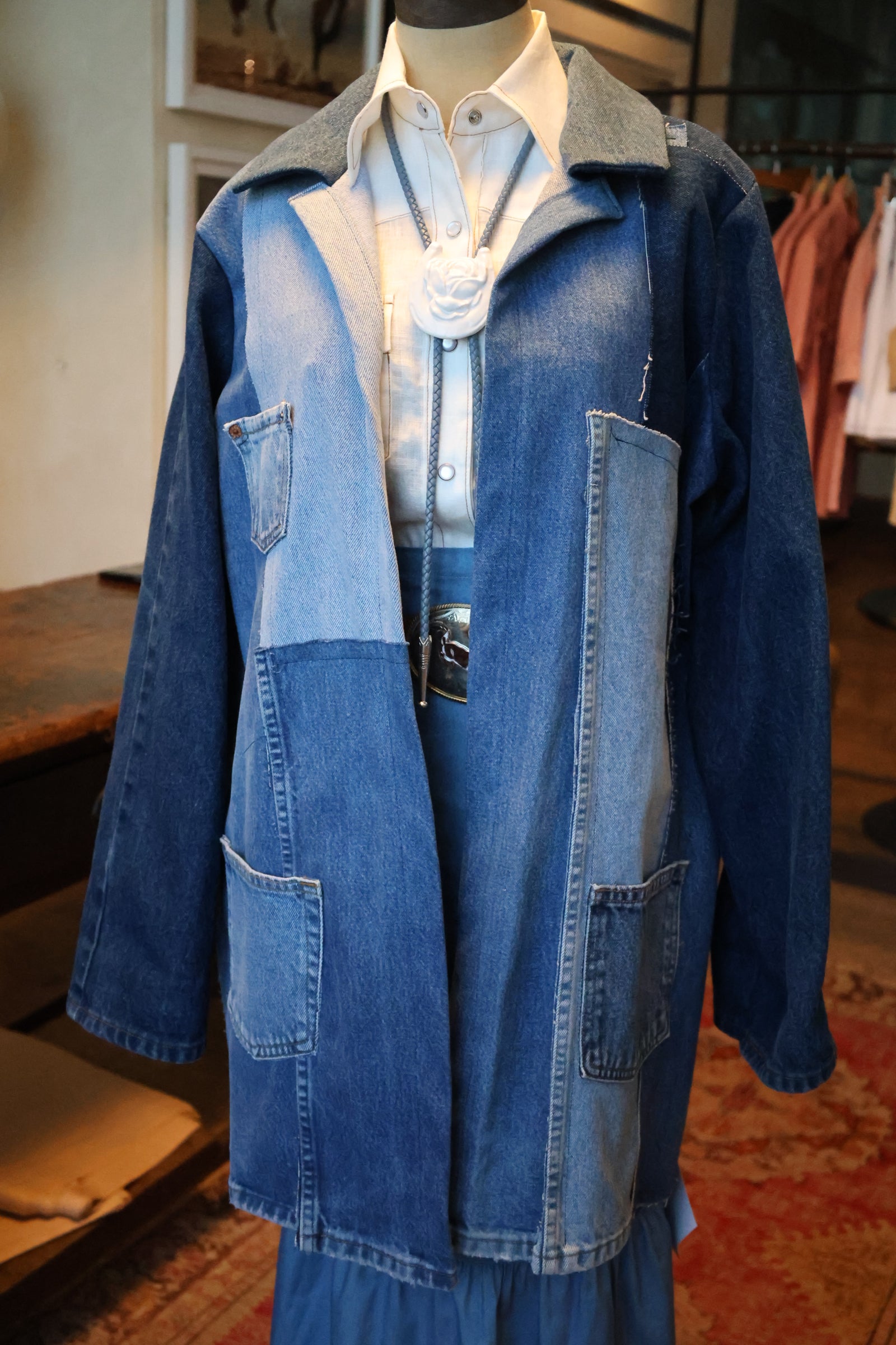 ReWorked Patchwork Denim Car Coat