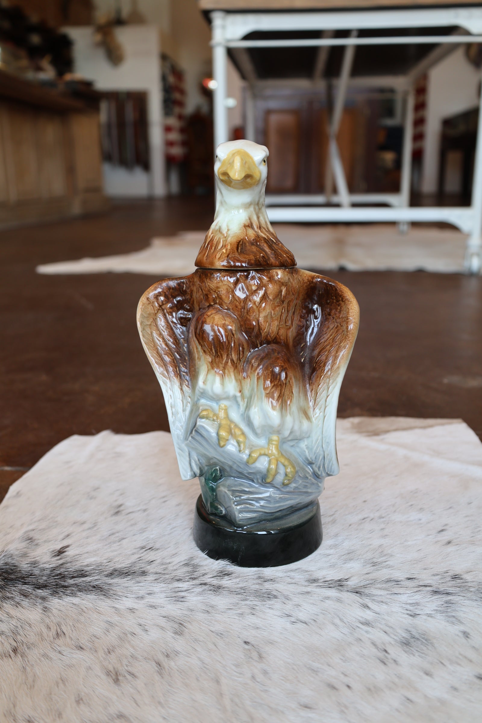 Ceramic Eagle Cannister