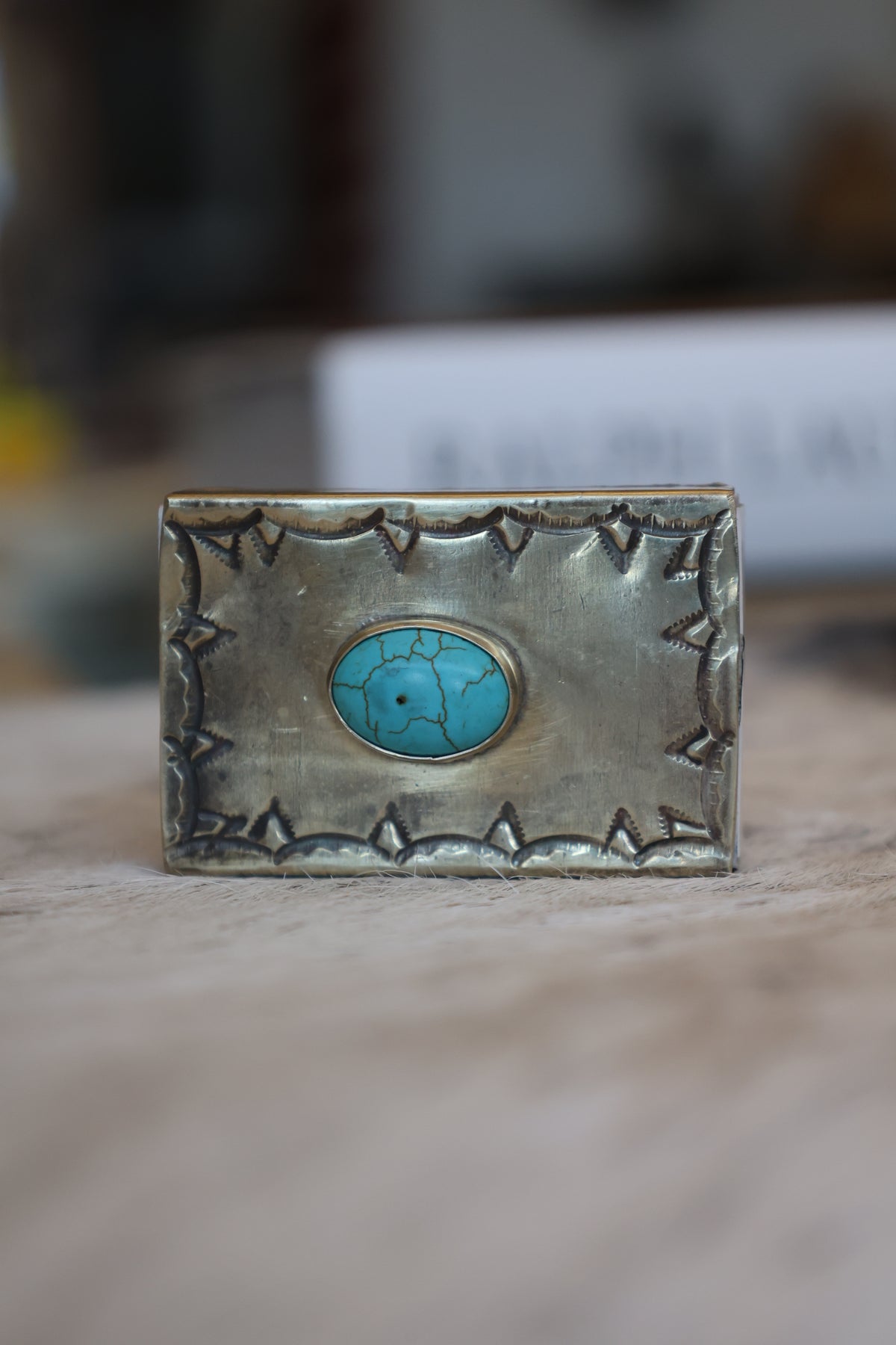 Small Stamped Match Box