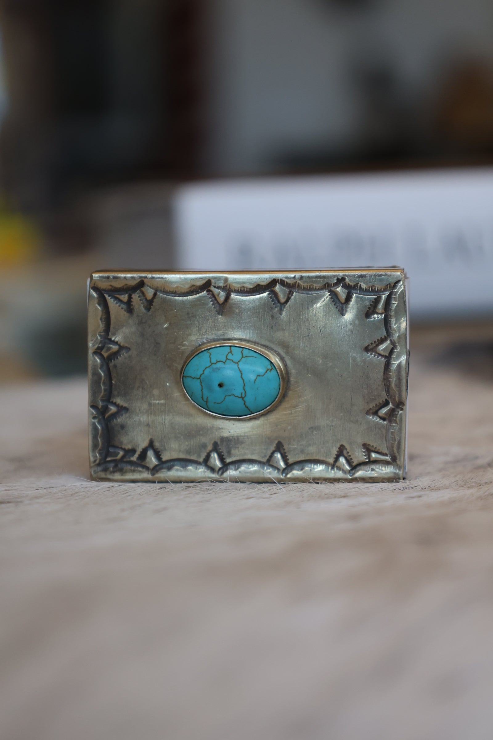 Small Stamped Match Box