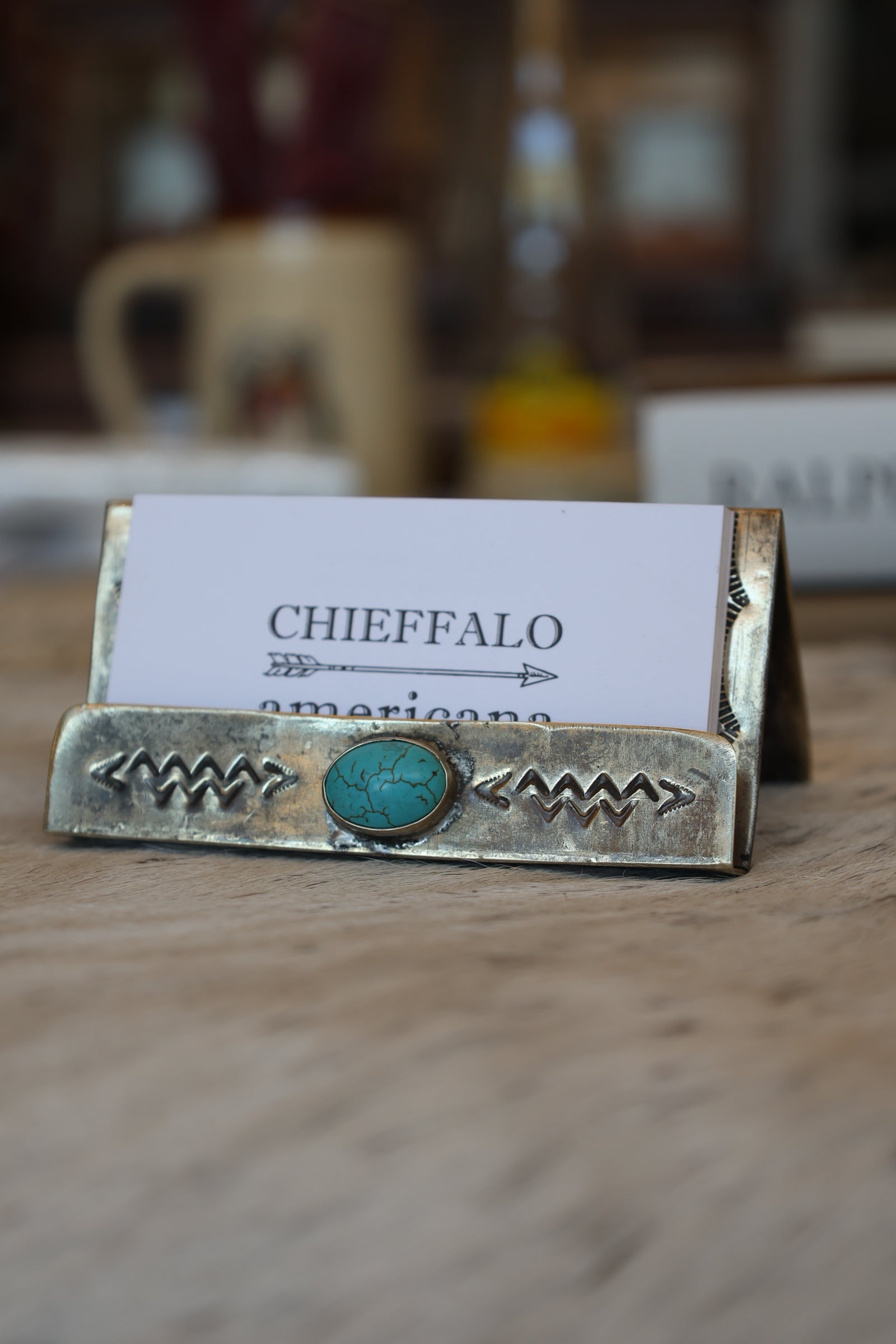 Stamped Business Card Holder