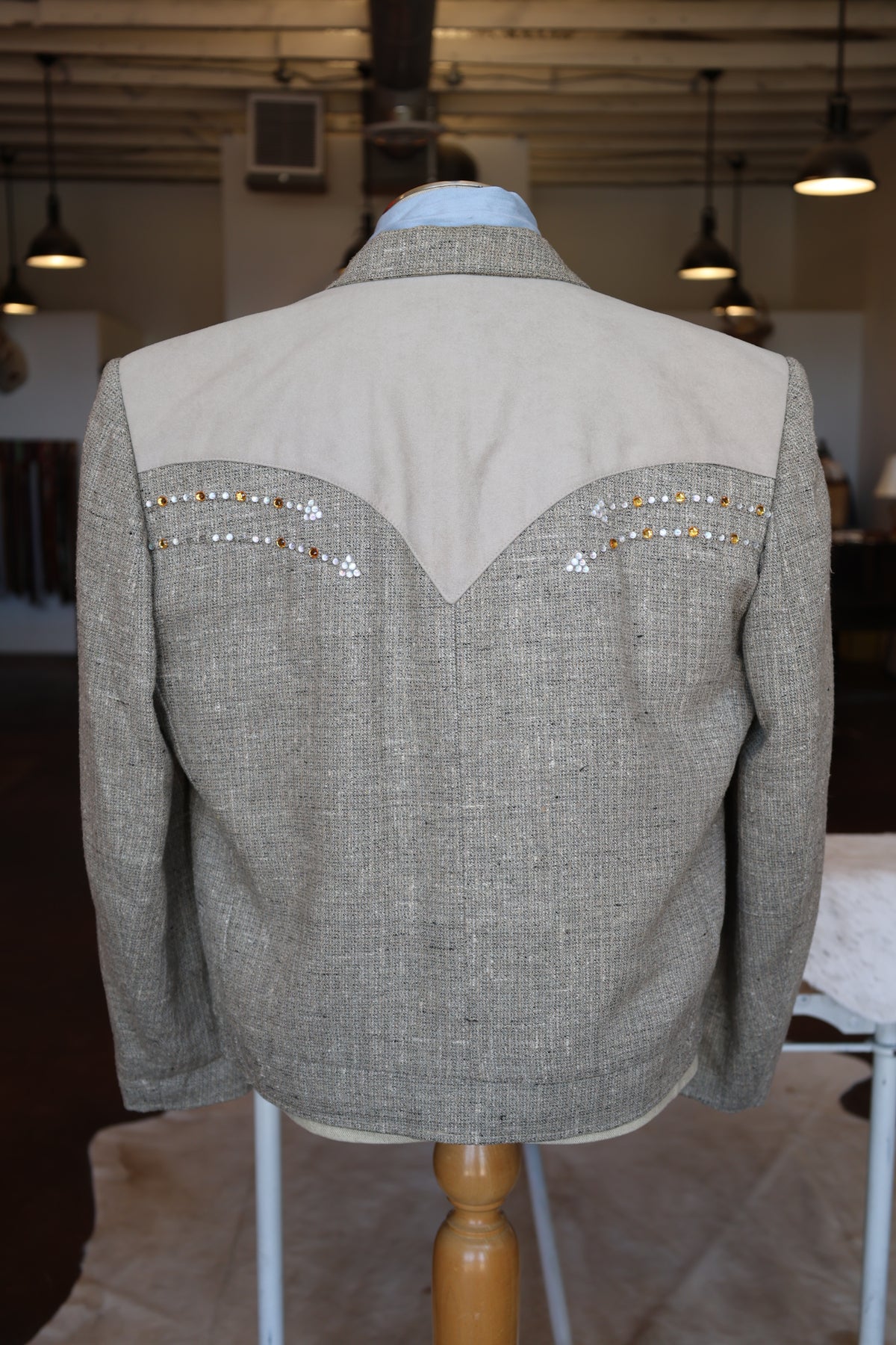 Vintage Pioneer Wear Cropped Embellished Blazer