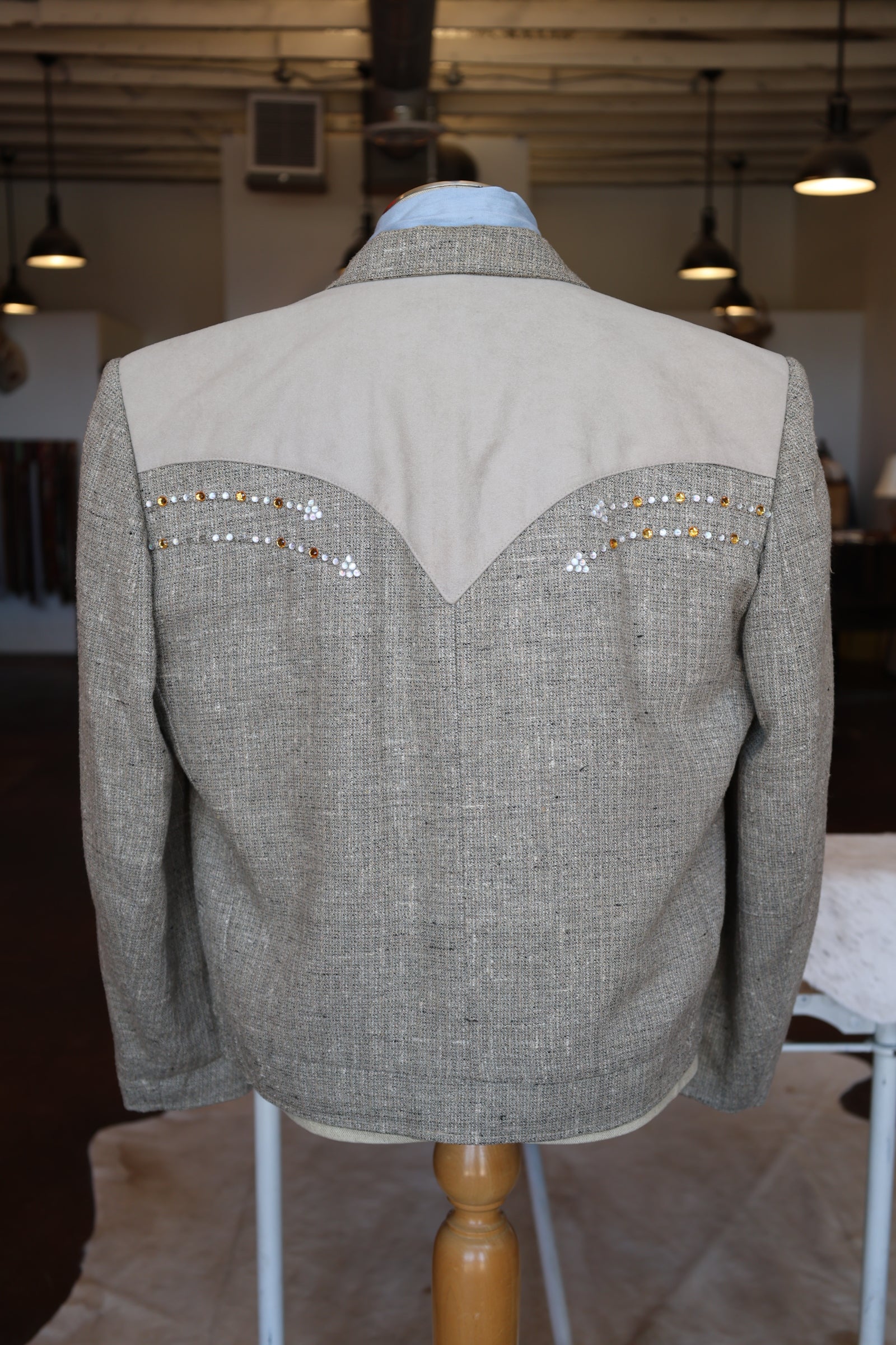 Vintage Pioneer Wear Cropped Embellished Blazer