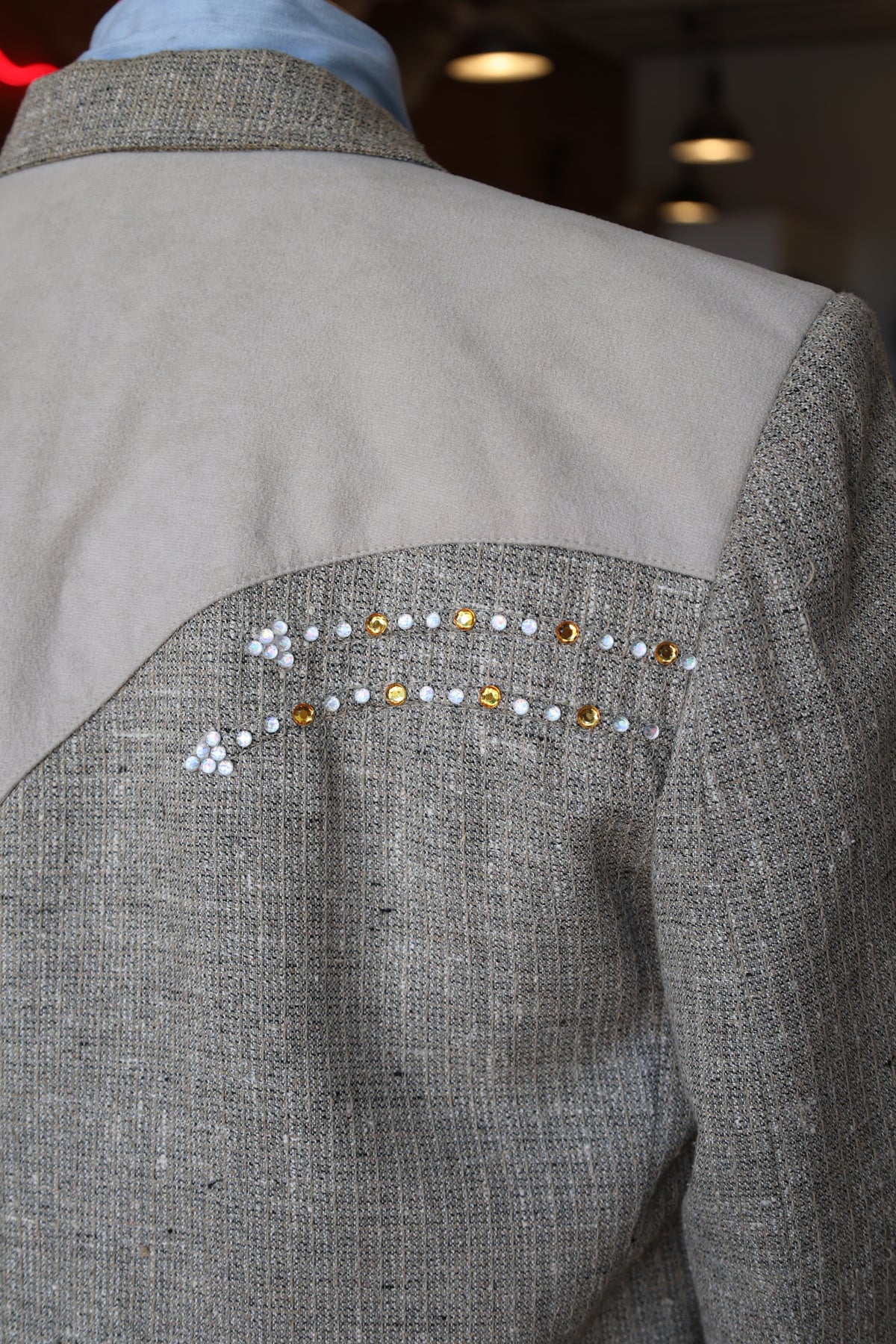 Vintage Pioneer Wear Cropped Embellished Blazer
