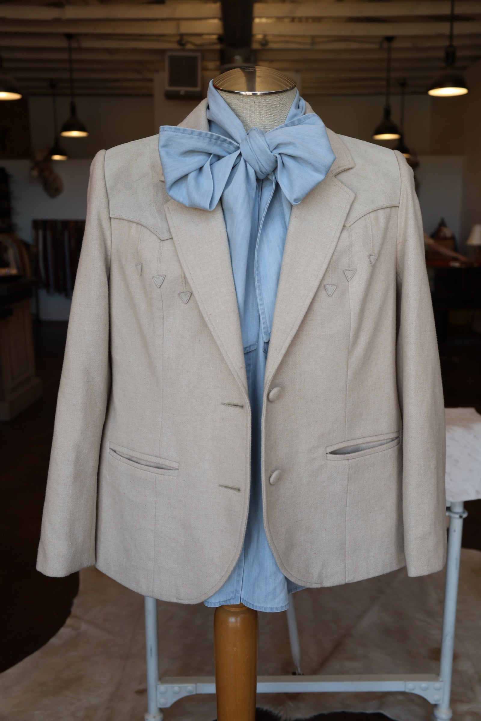 Vintage Wool and Suede Western Blazer