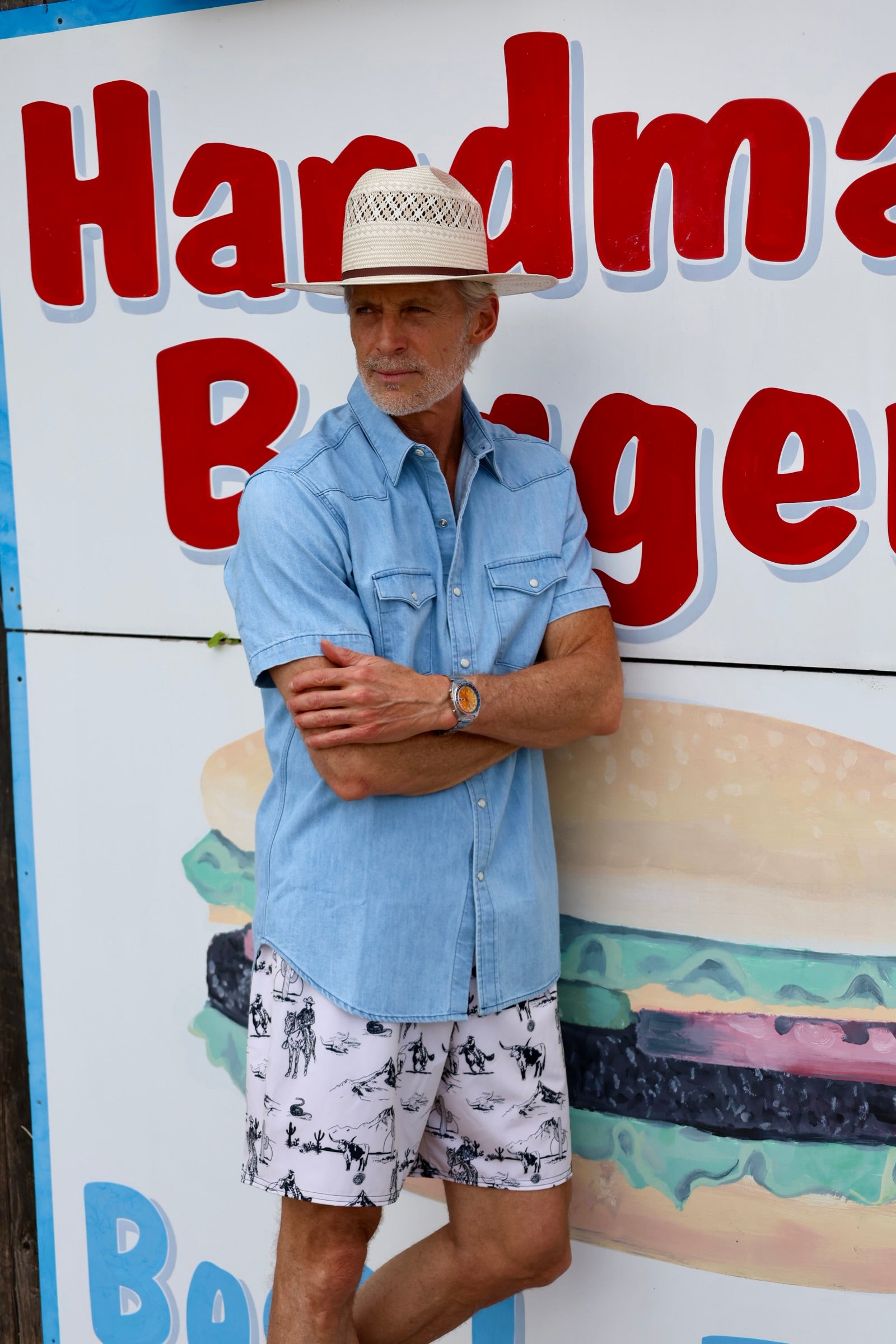 Yeehaw Cowboy Ranch Men's Swim Trunks