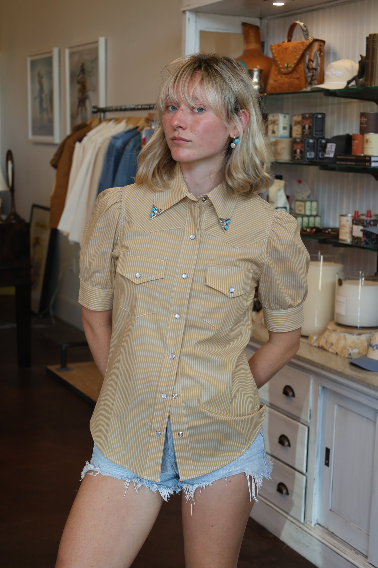 Women's Short Sleeve Western Shirt
