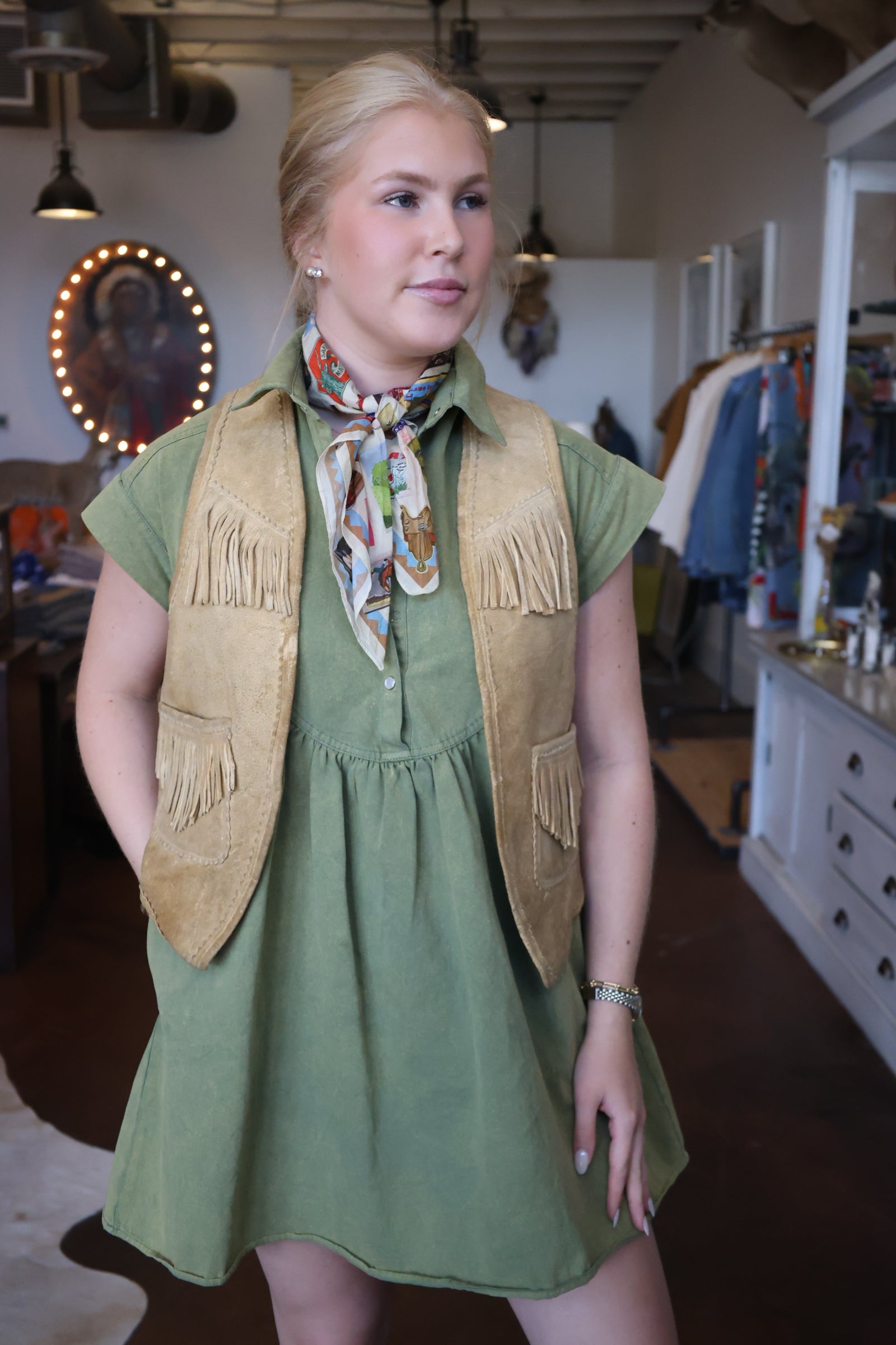 Deerskin Fringe Vest