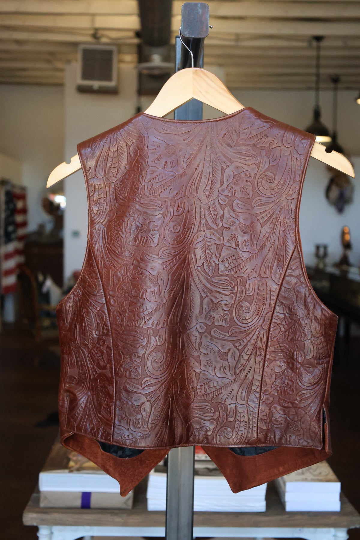 Tooled Leather Vest