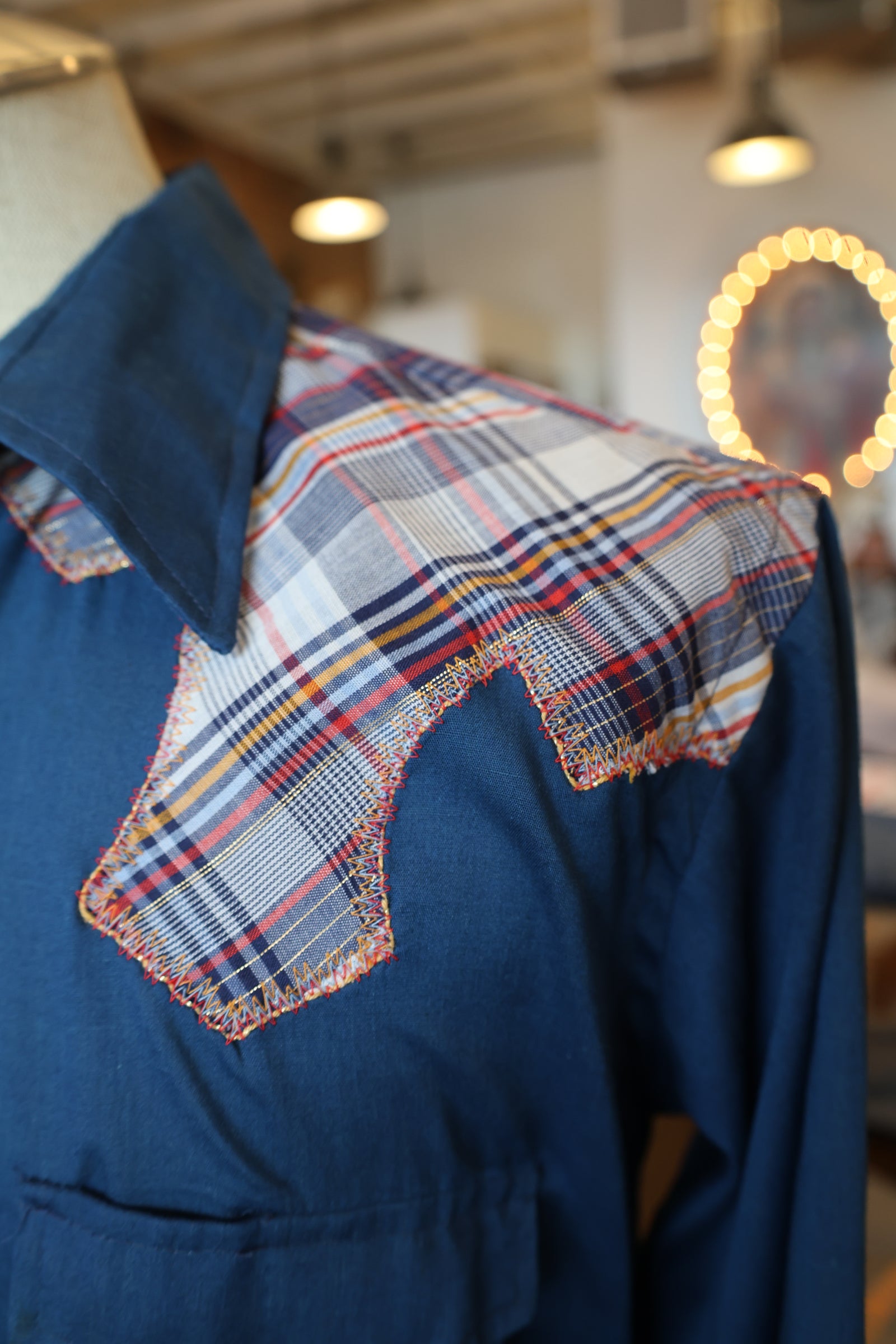 Blue Wrangler Pearl Snap Western Shirt