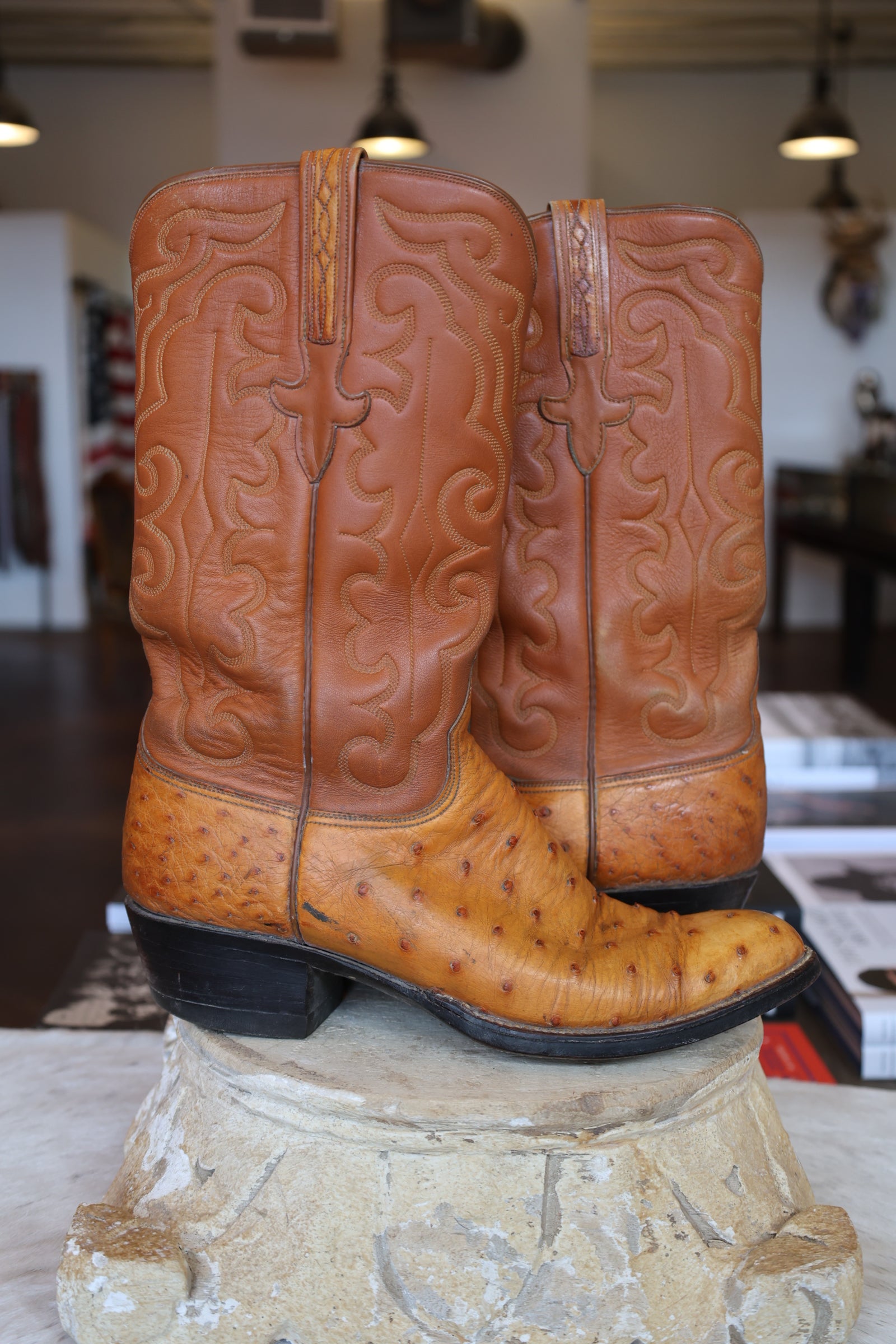 Ostrich Quill Men's Boots